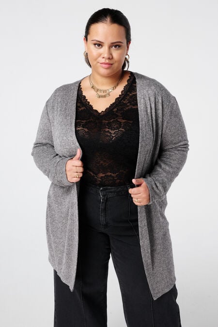 Vest met structuur en glitterdetail Vest met structuur en glitterdetail