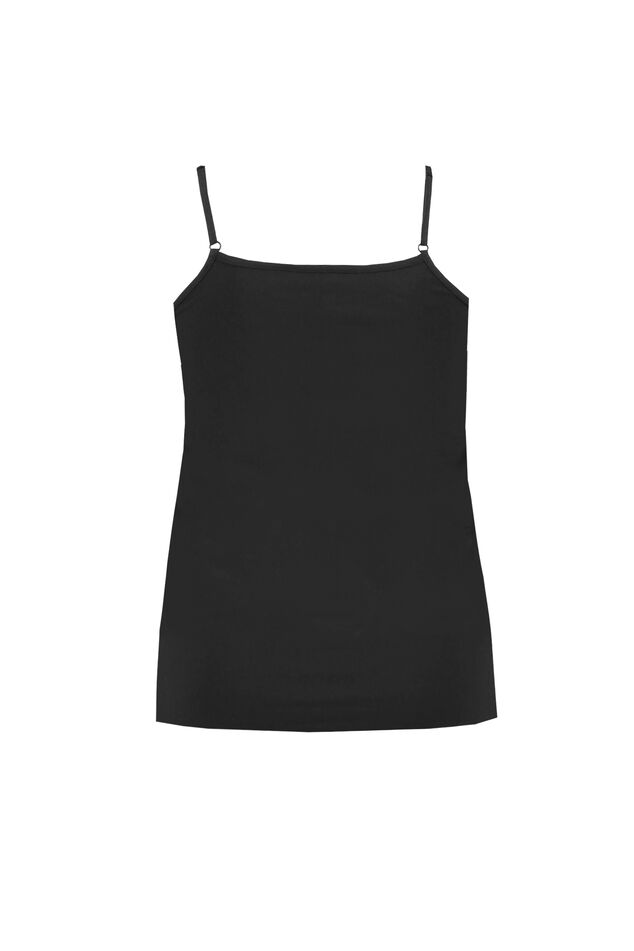 Katoenen top met spaghettibandjes image number 2