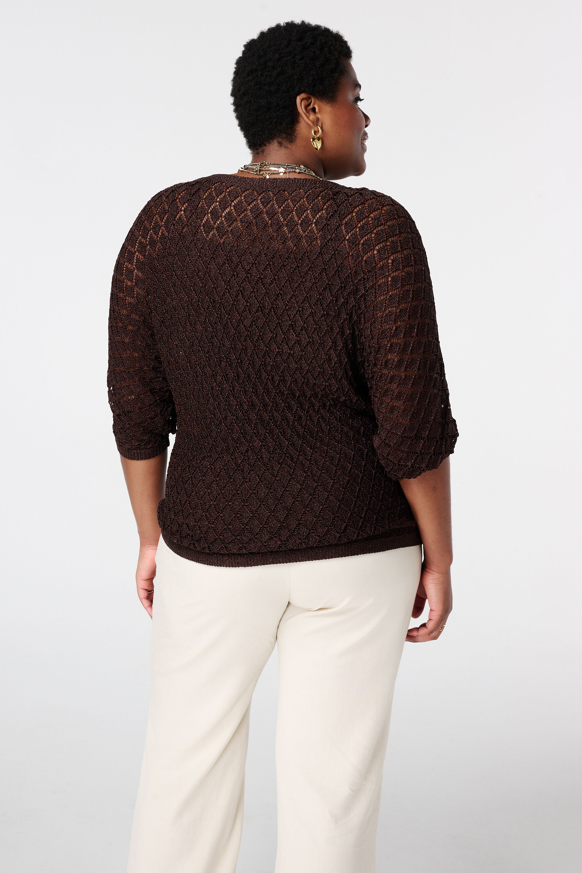 Gehaakte trui met lurex image number 3