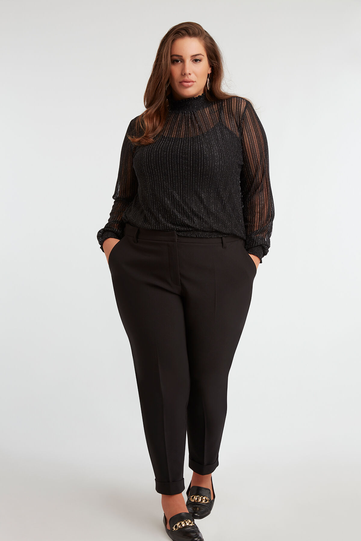 Top met opstaande kraag image number 3