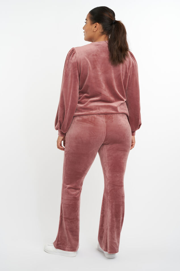 Velvet flared legging image number 3