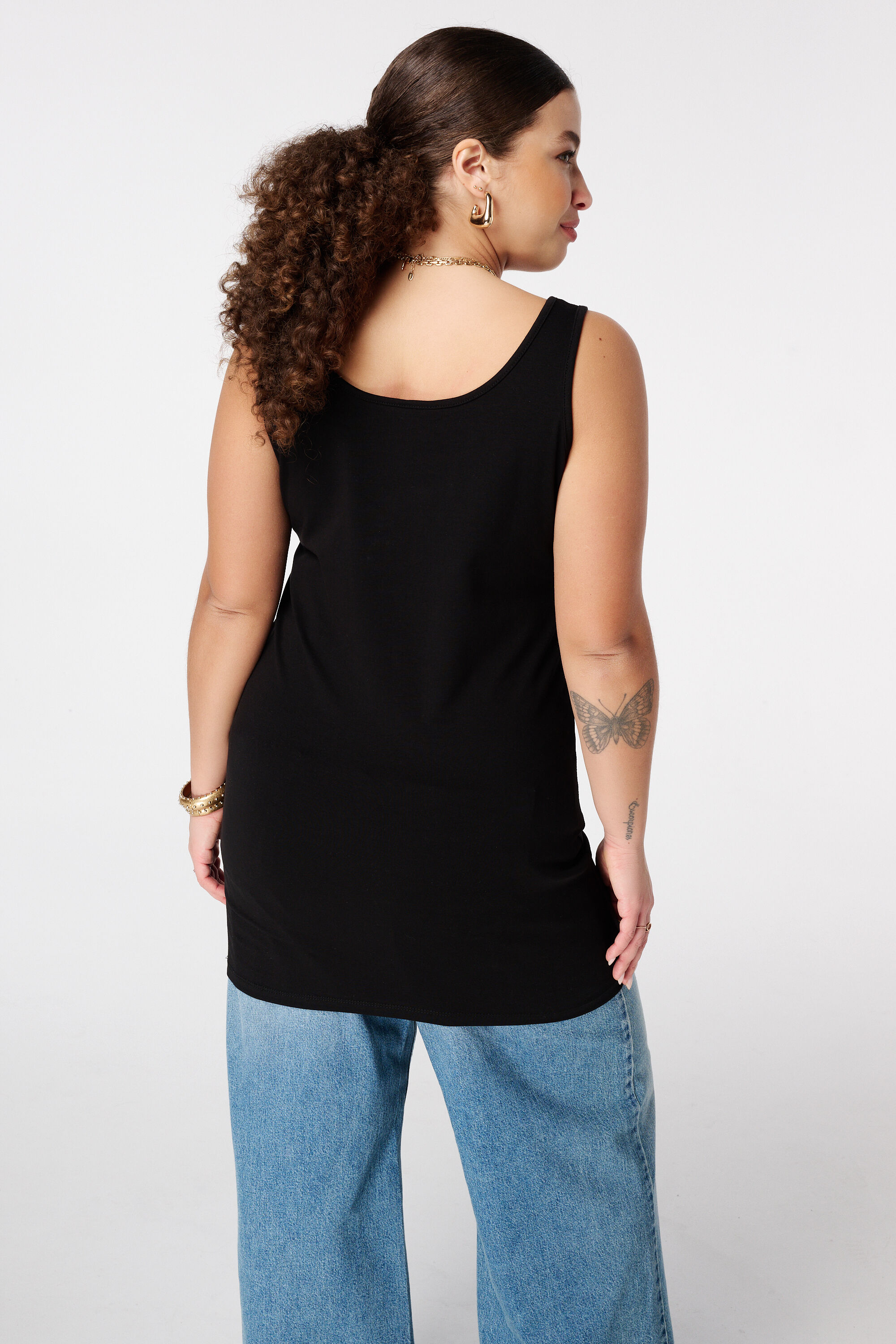 Katoenen extra lange singlet image number 3