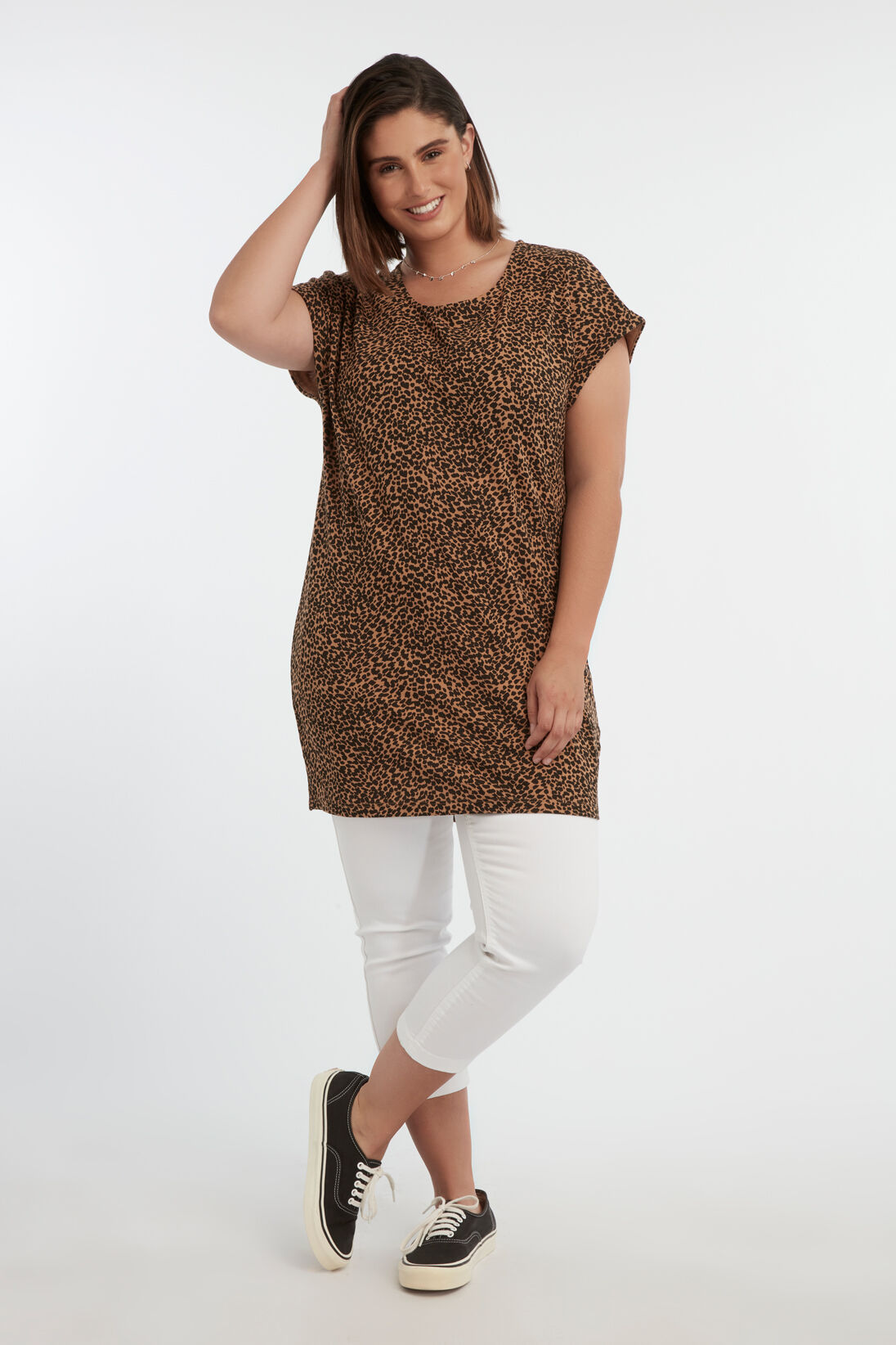 Lang T-shirt met print image number 3