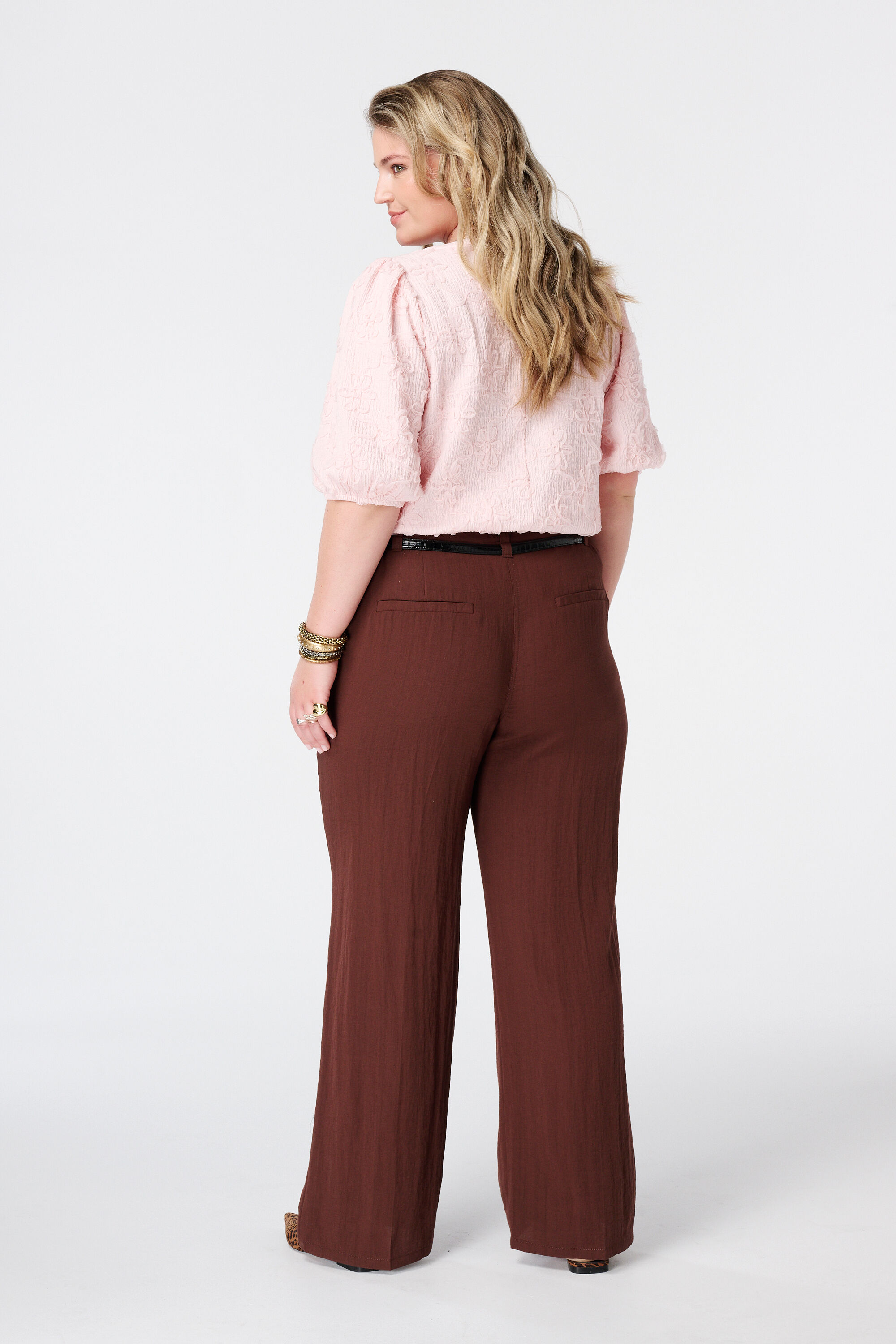 Linnen broek met ceintuur image number 3