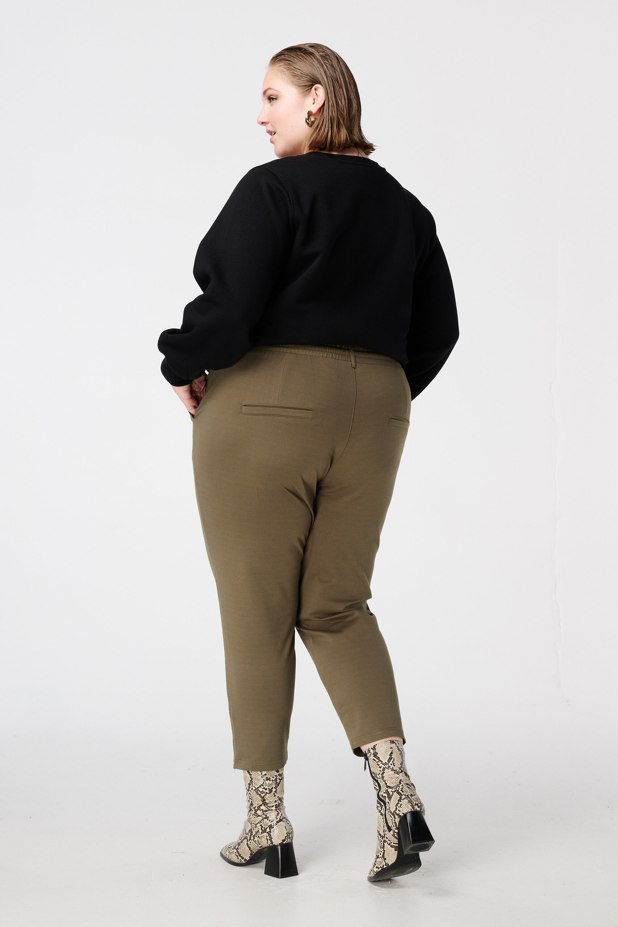 Broek met elastische tailleband image number 3