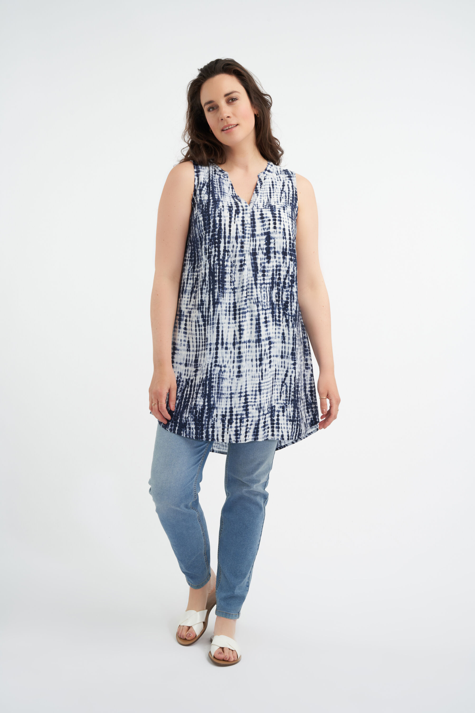 Mouwloze lange blouse image number 4