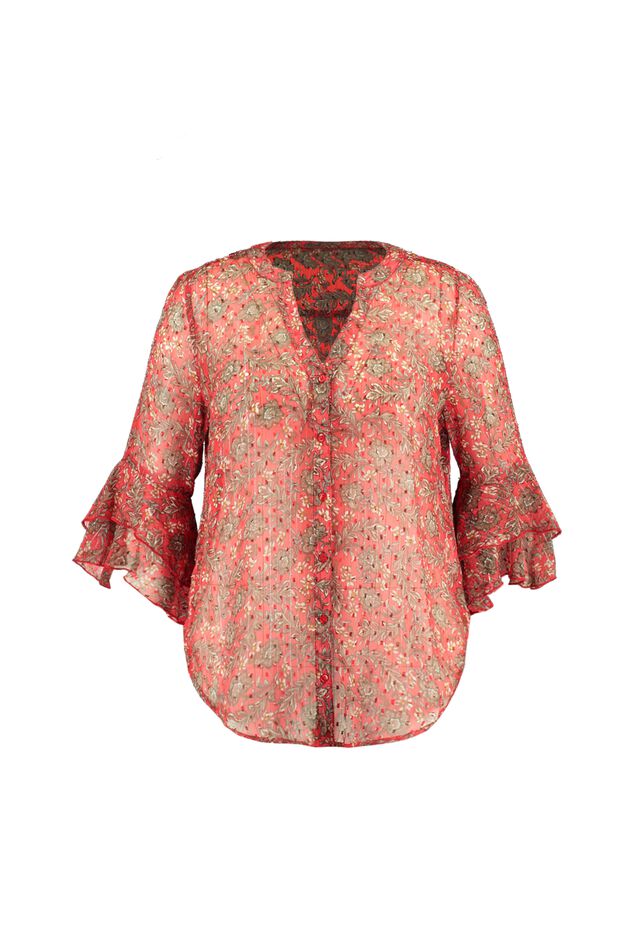 Bloemenblouse met volants image number 1