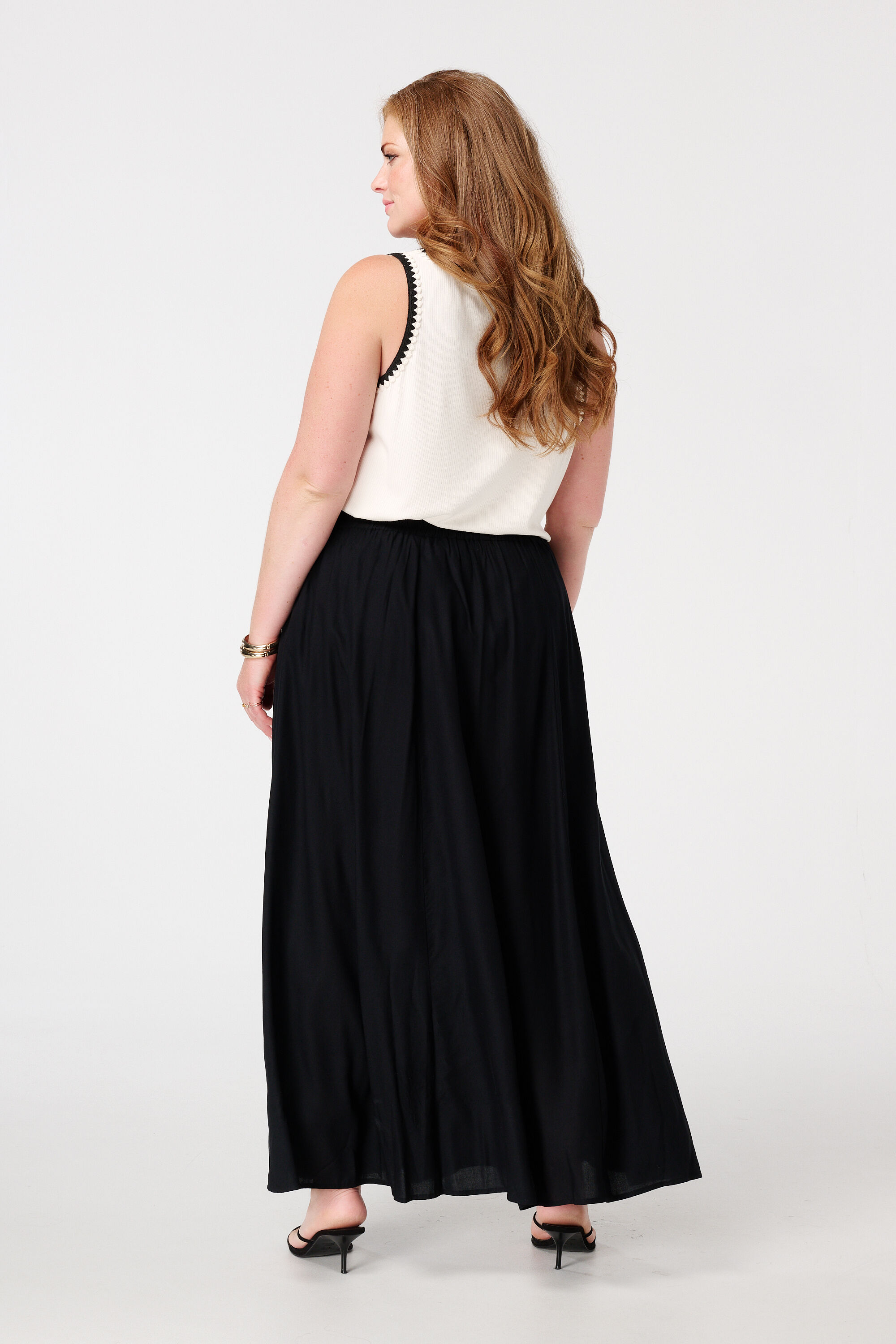 Maxi rok met elastische taille image number 3