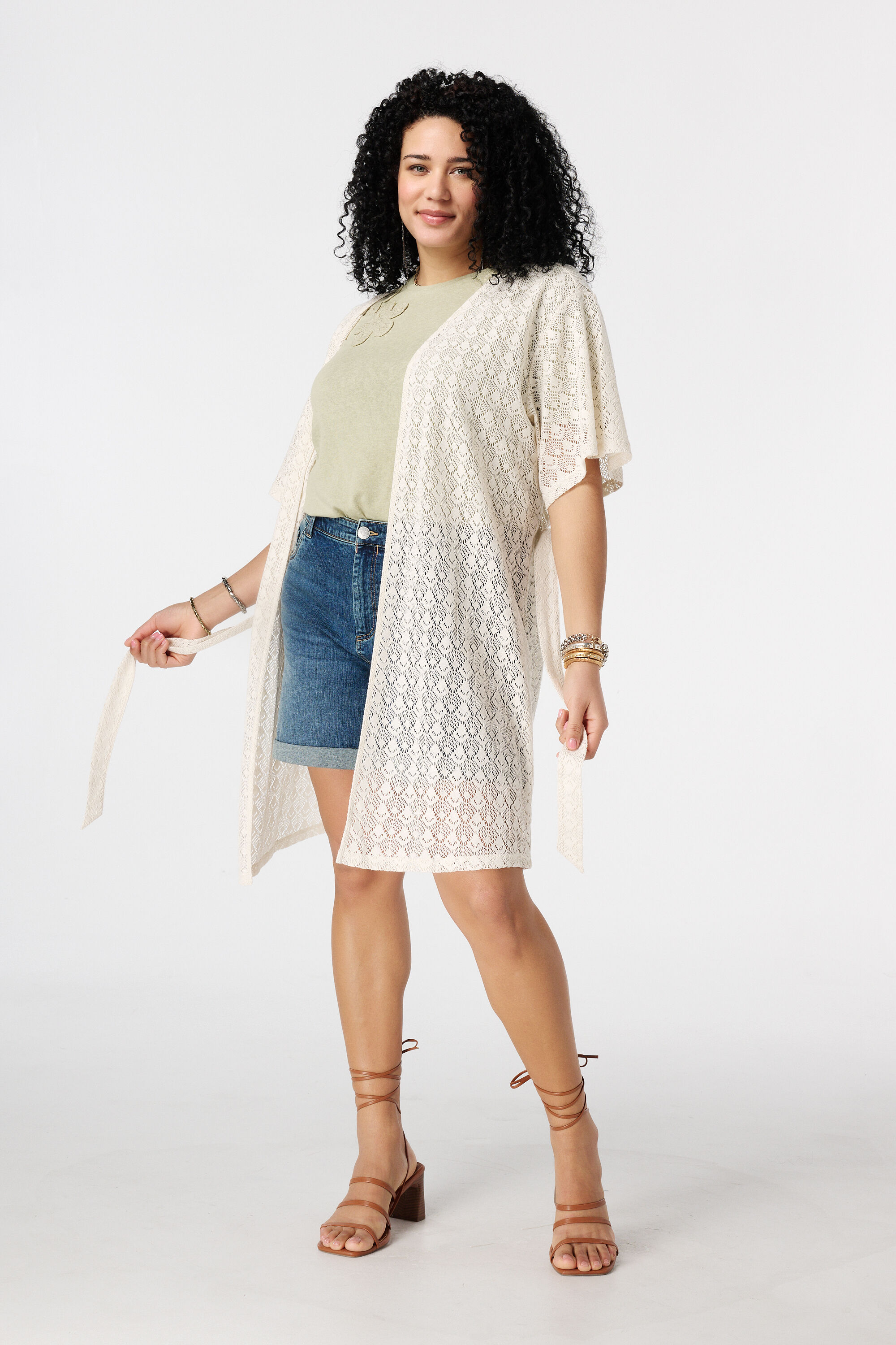 Lang vestje met bindceintuur image number 5