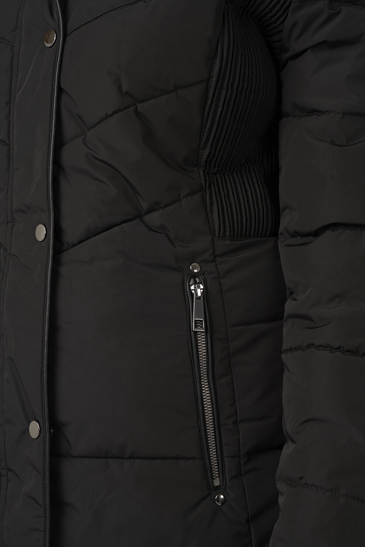 Lange gewatteerde jas image number 5