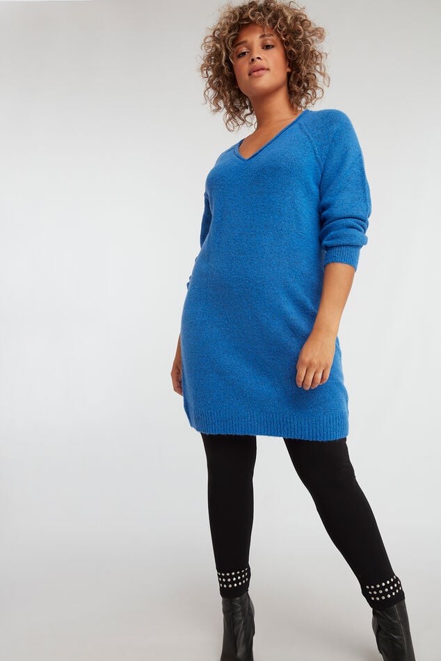 Trui jurk met V-hals image number 0
