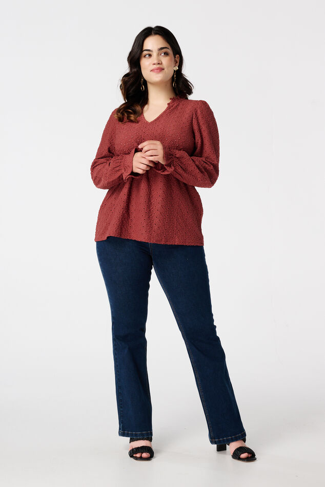 Top met broderie image number 4