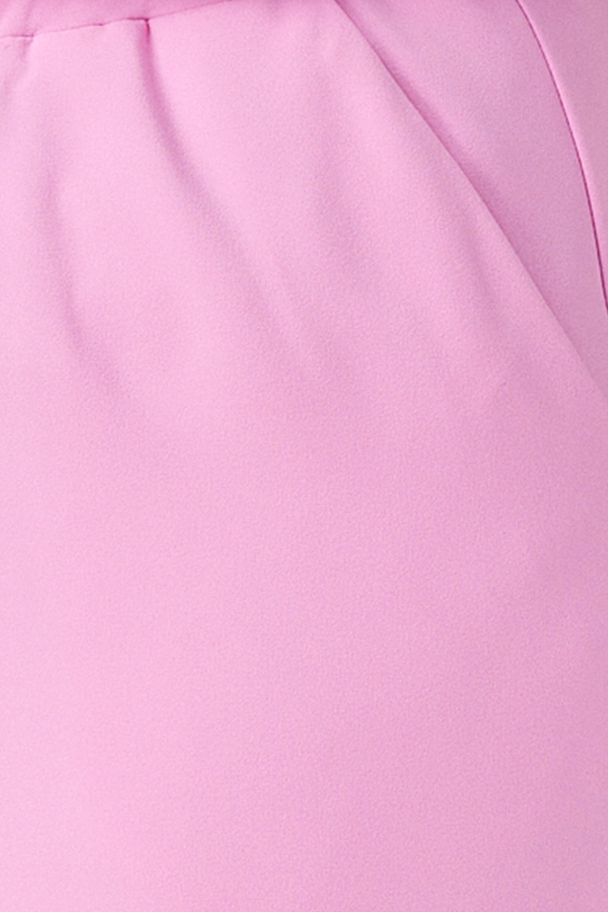 Broek met elastische taille en wijde pijpen image number 6