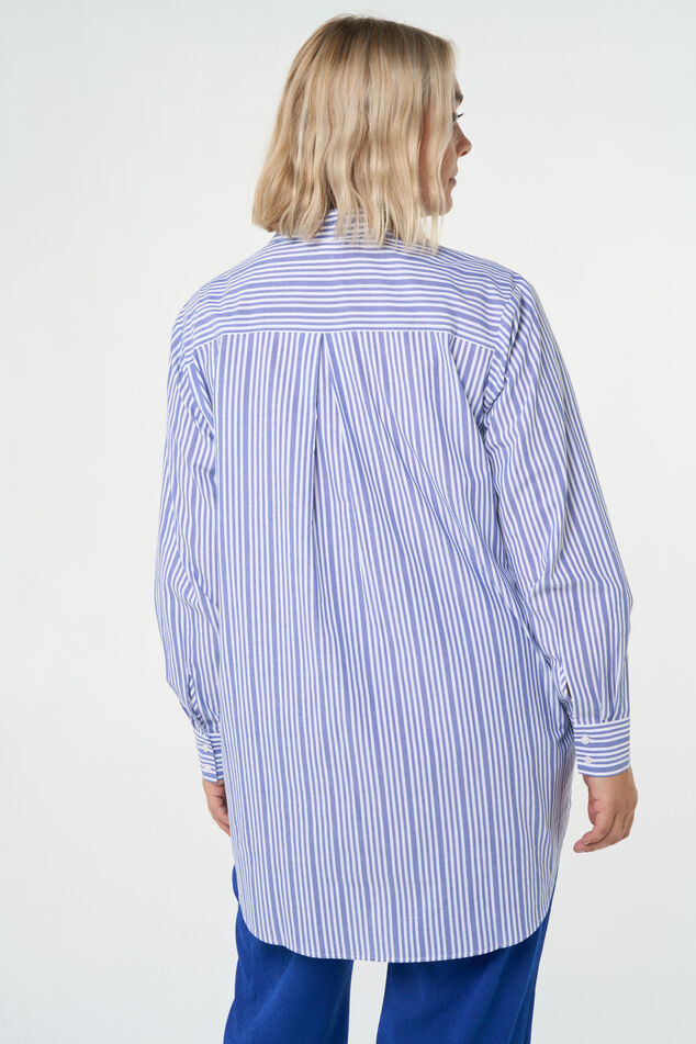 Ruimvallende blouse met strepen image number 4