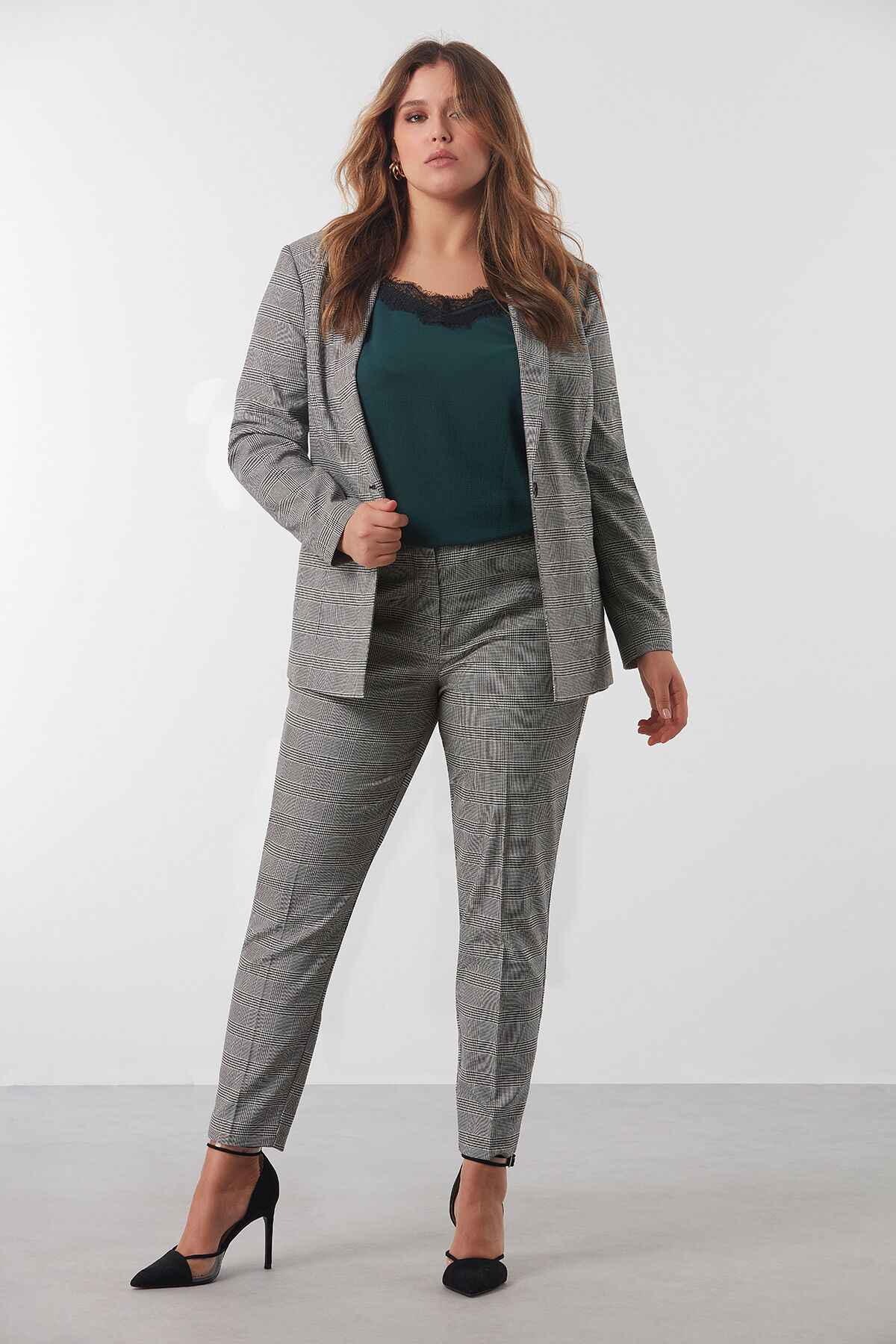 Geruite blazer image number 4