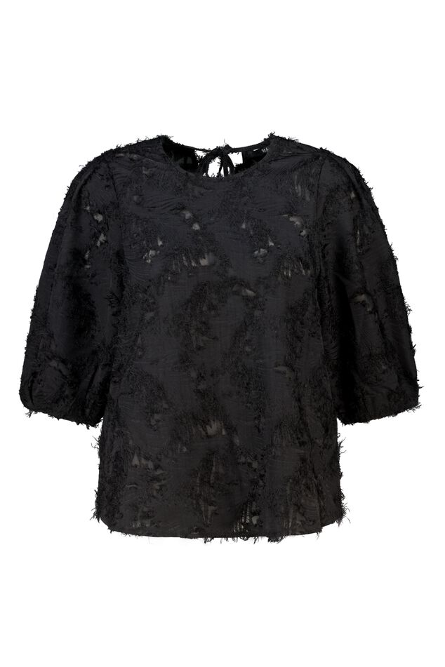 Blouse met korte pofmouw image number 1