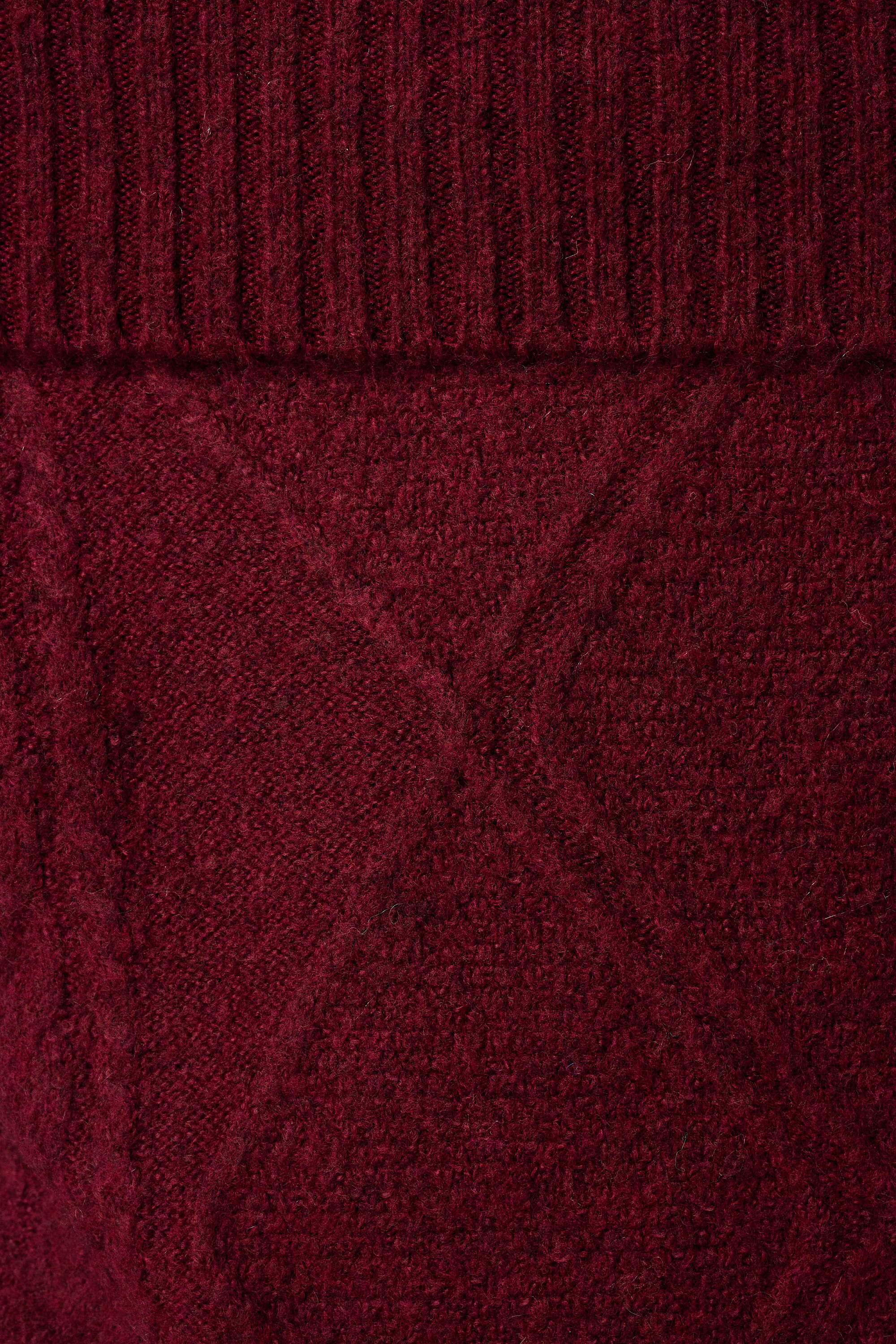 Off-shoulder trui met kabelpatroon image number 6