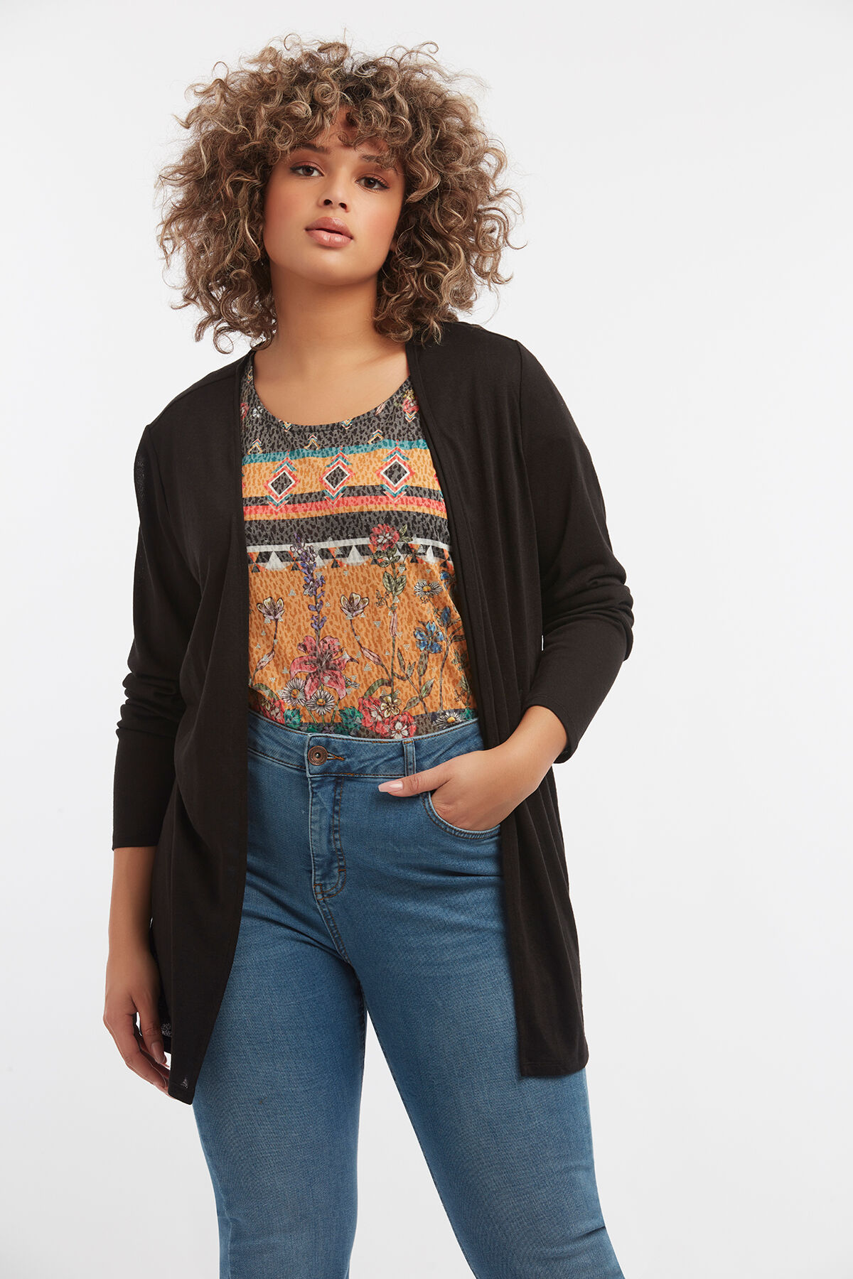 T-shirt met panelprint image number 4