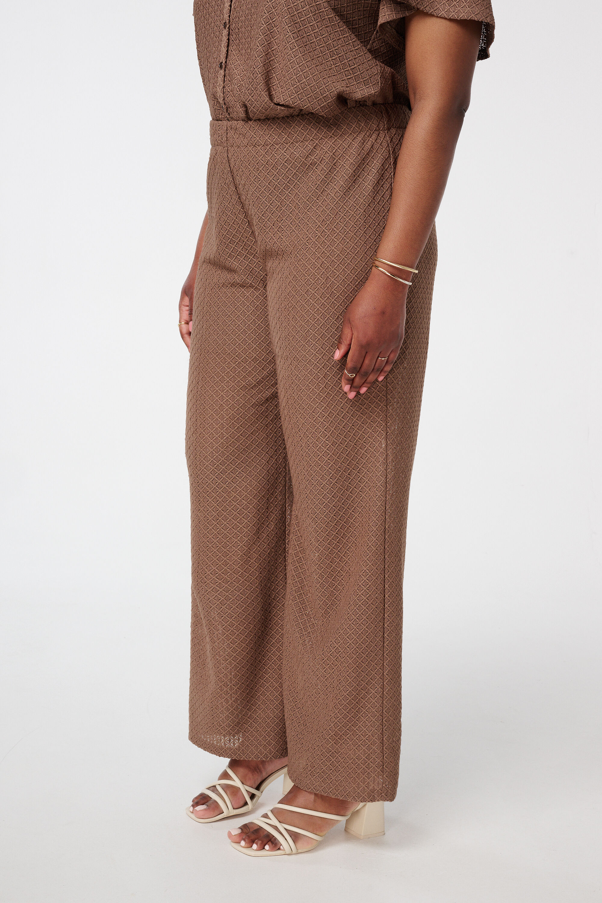 Broek met geweven structuur image number 5