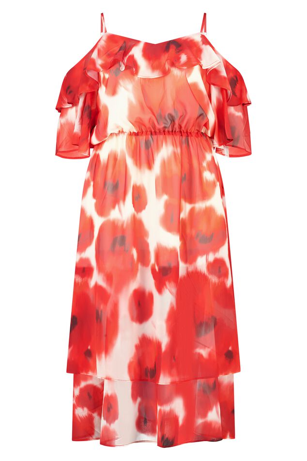 Midi jurk met print image number 1