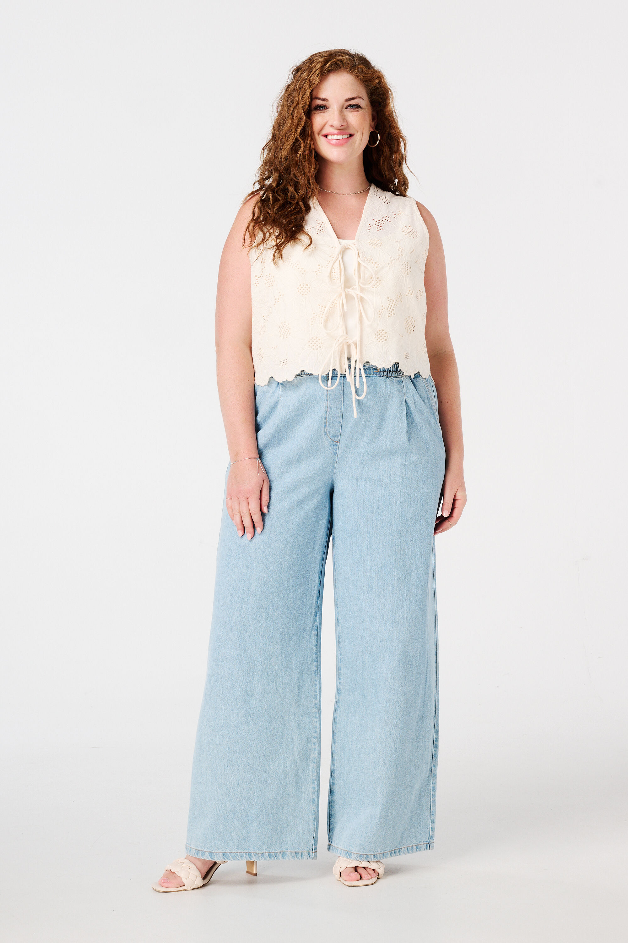 Gilet van katoen met broderie image number 5