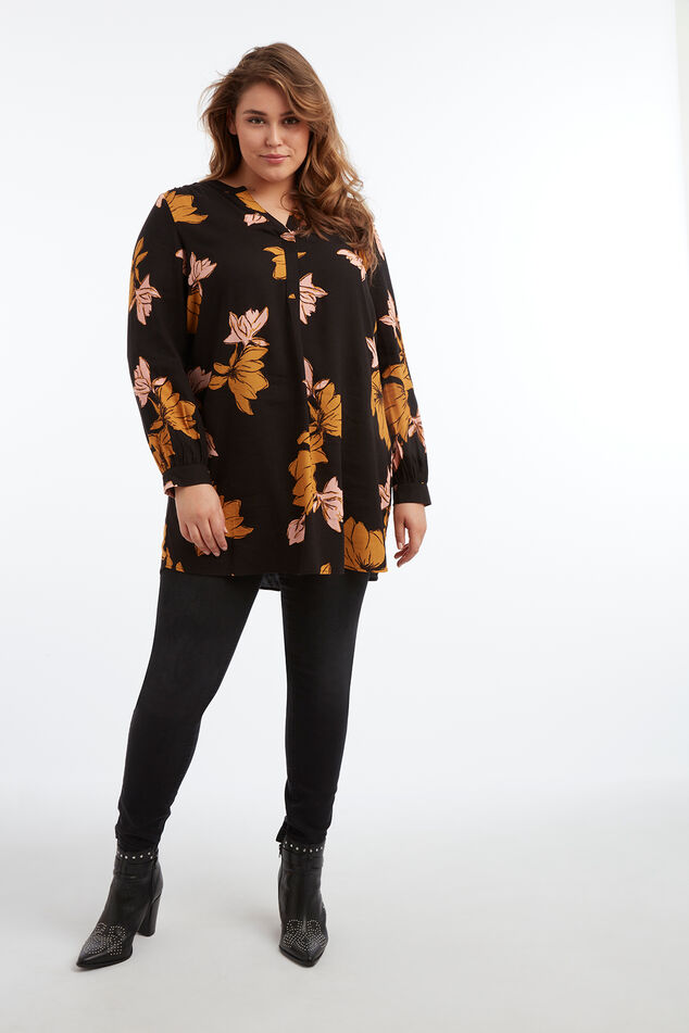 Tuniekblouse met bloemenprint image number 7