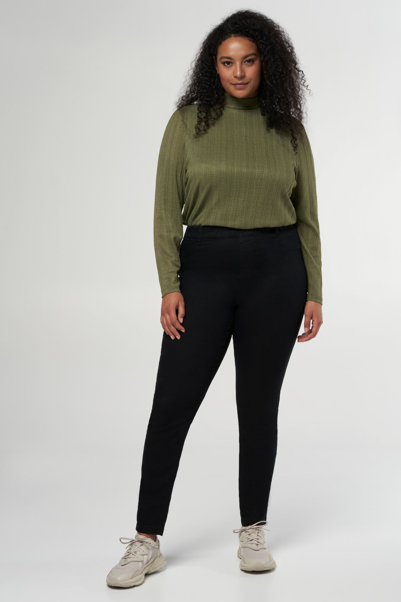 Tregging met denim look image number 6