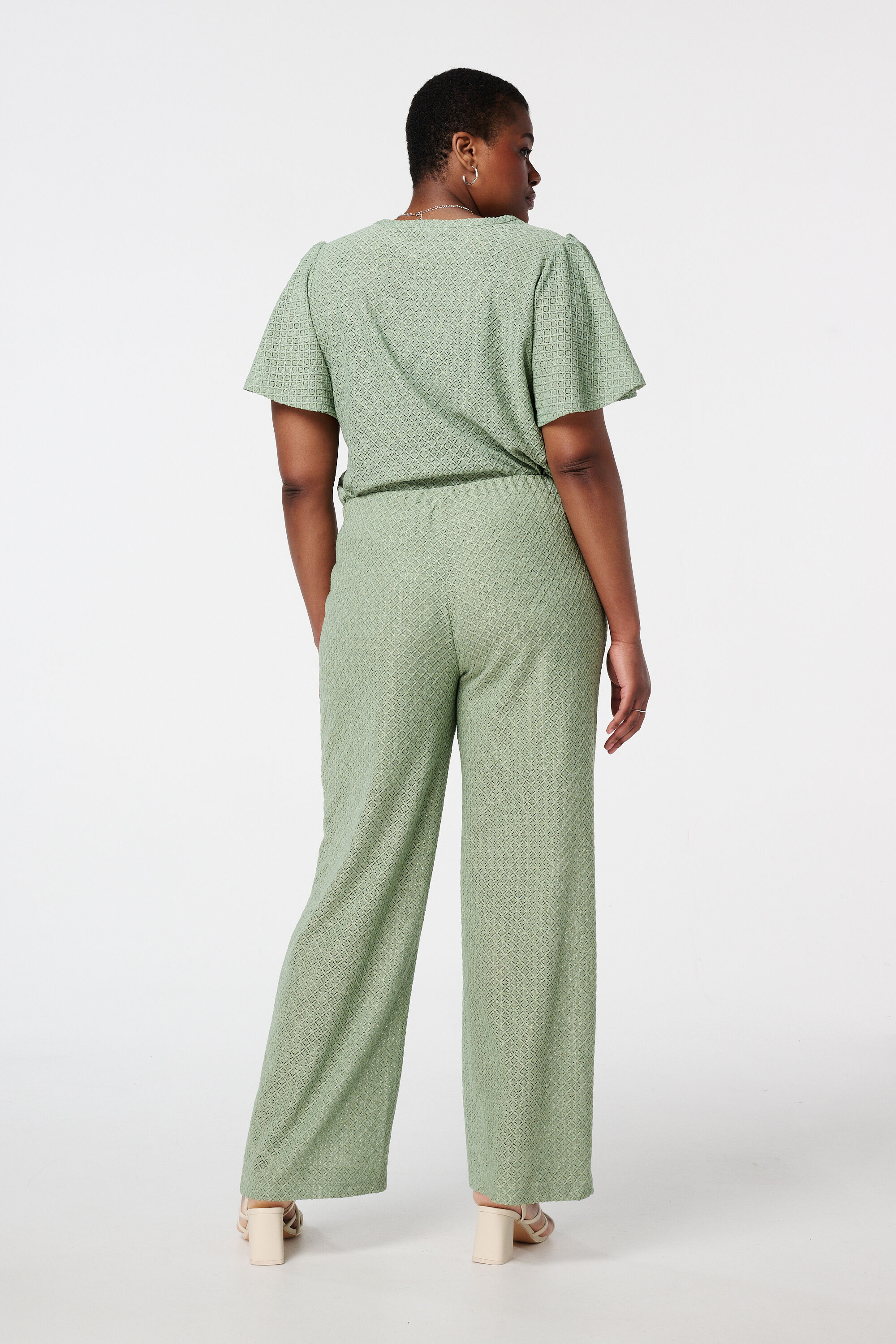 Broek met geweven structuur image number 3