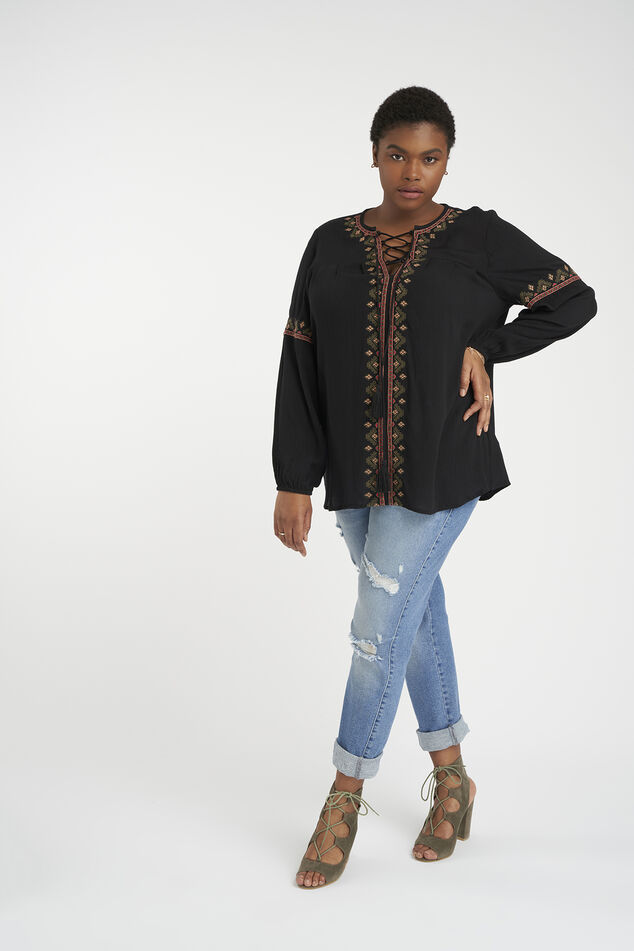 Blouse met geborduurd detail image number 6