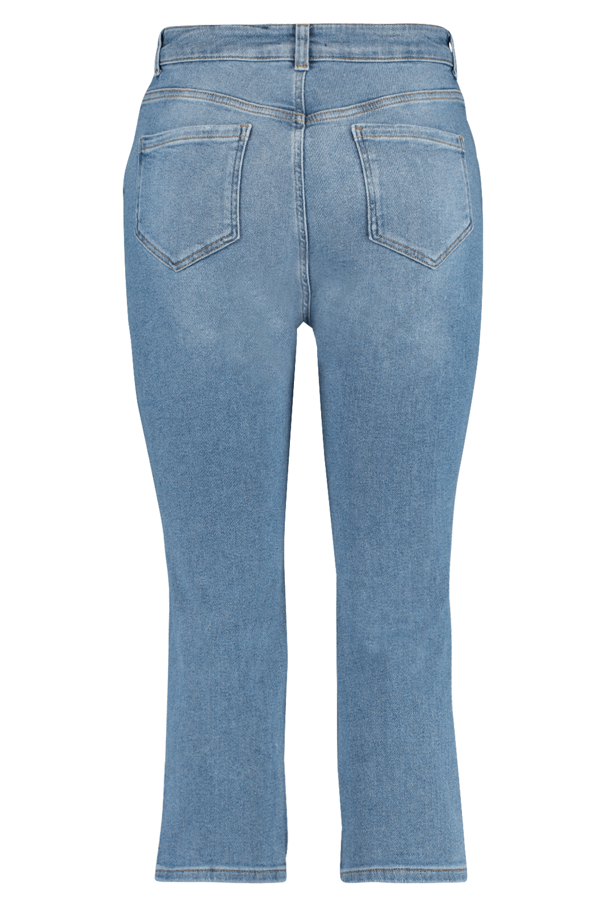 Wide leg jeans met destroyed details image number null