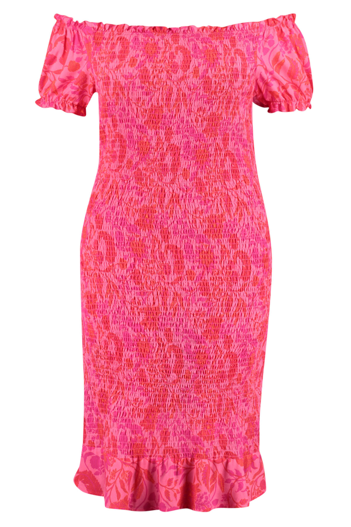 Smock jurk met print image number 2