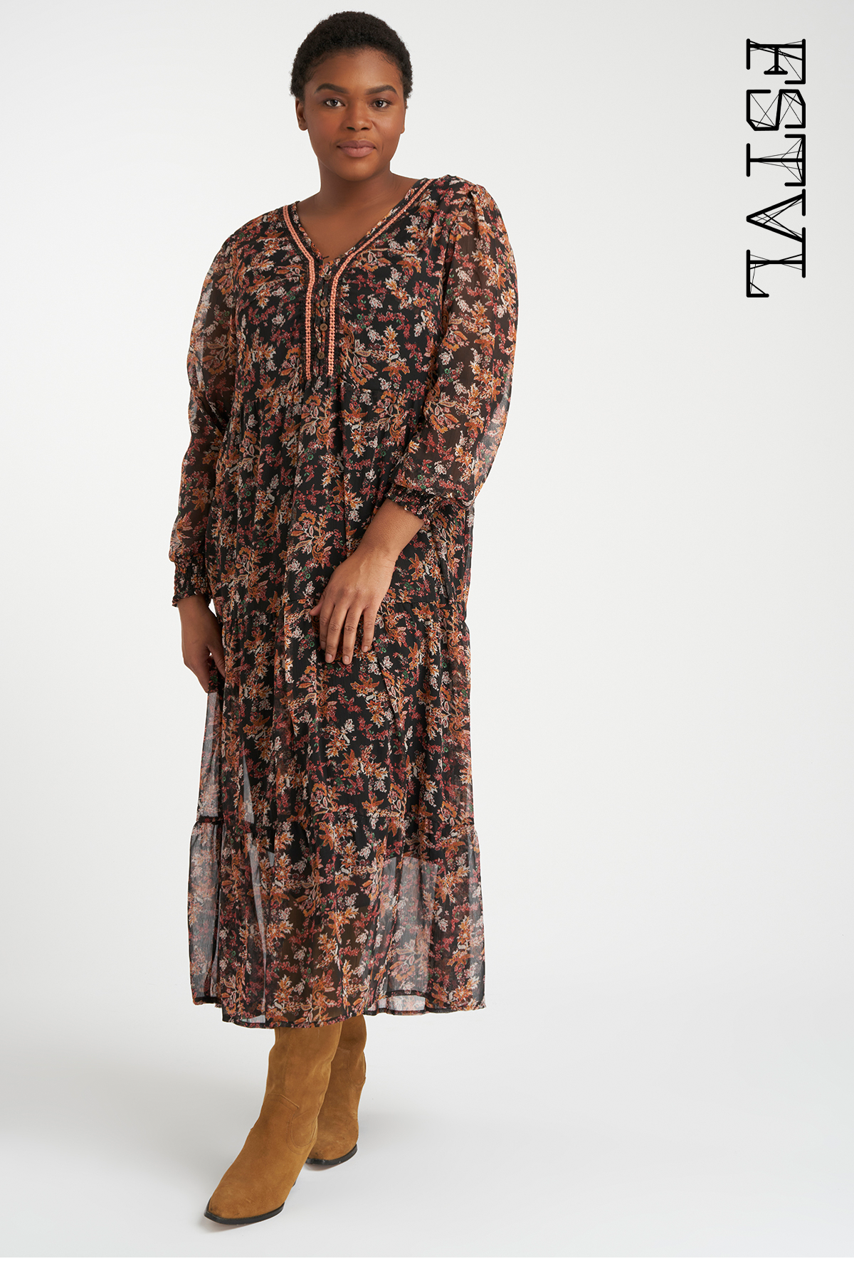 Tirannie herinneringen Kunstmatig Dames Maxi jurk met bloemenprint bij MS Mode®