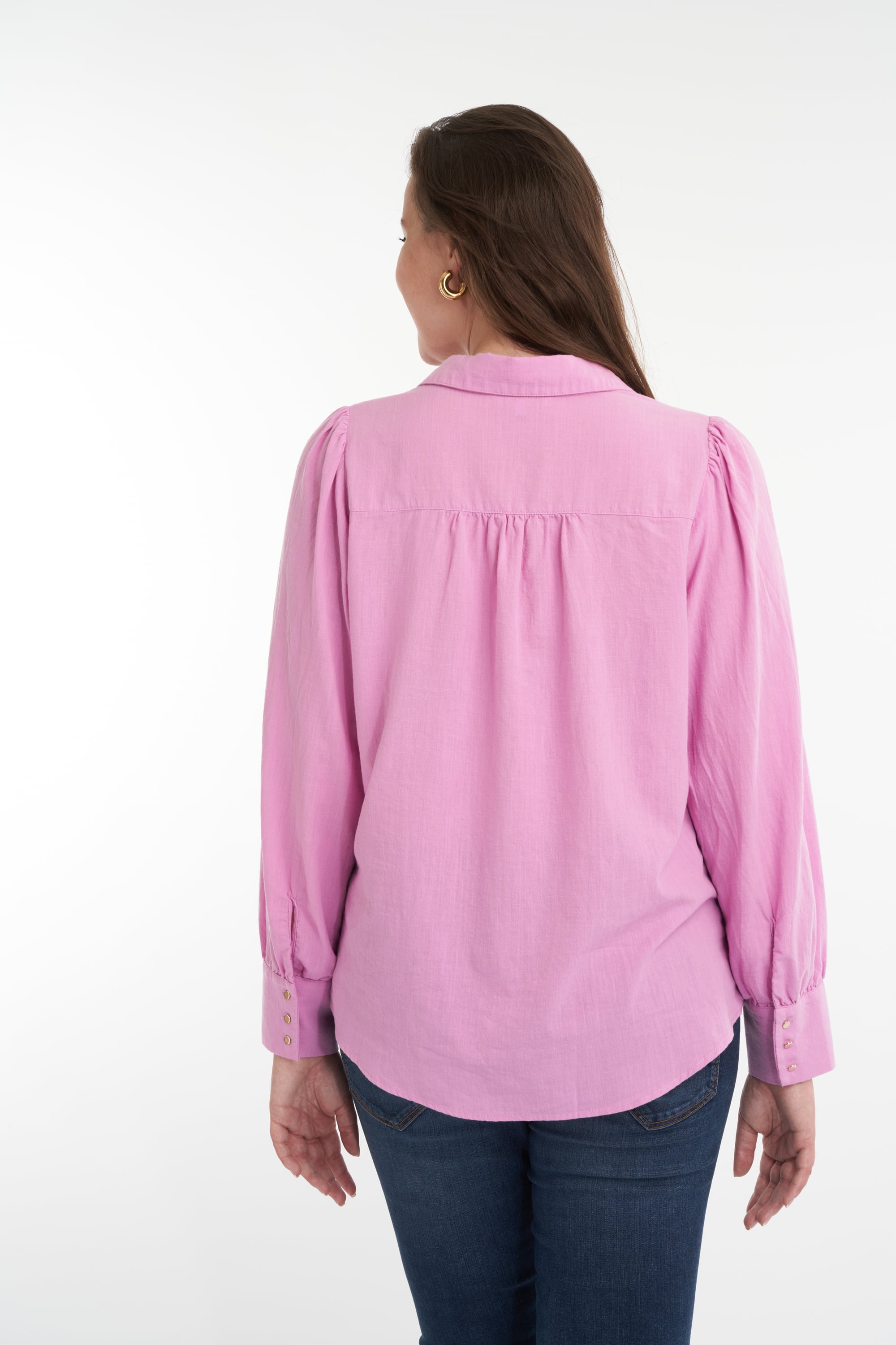 Dames Blouse met pofmouwen en foilprint | MS Mode