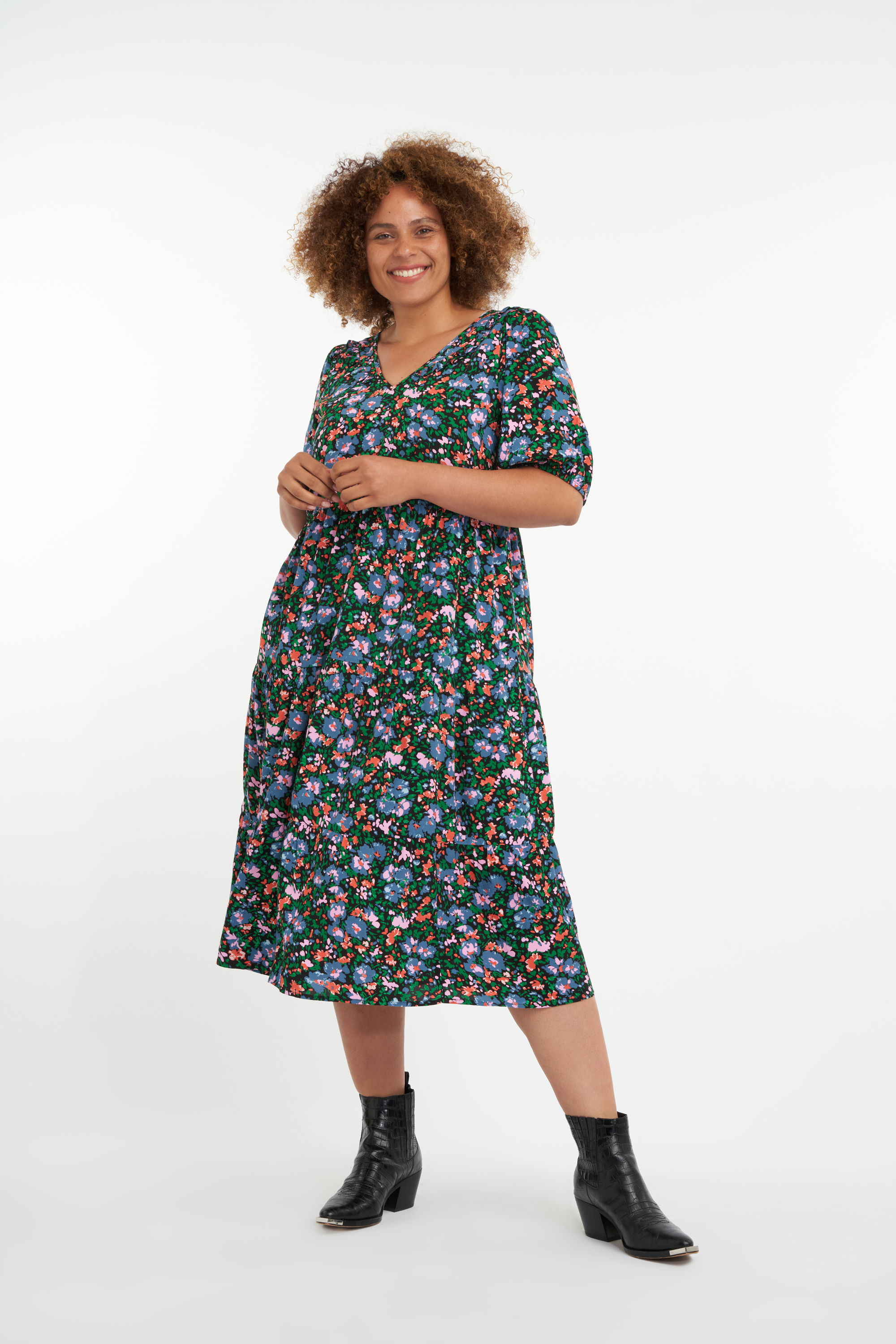 A-lijn jurk met print image number 0