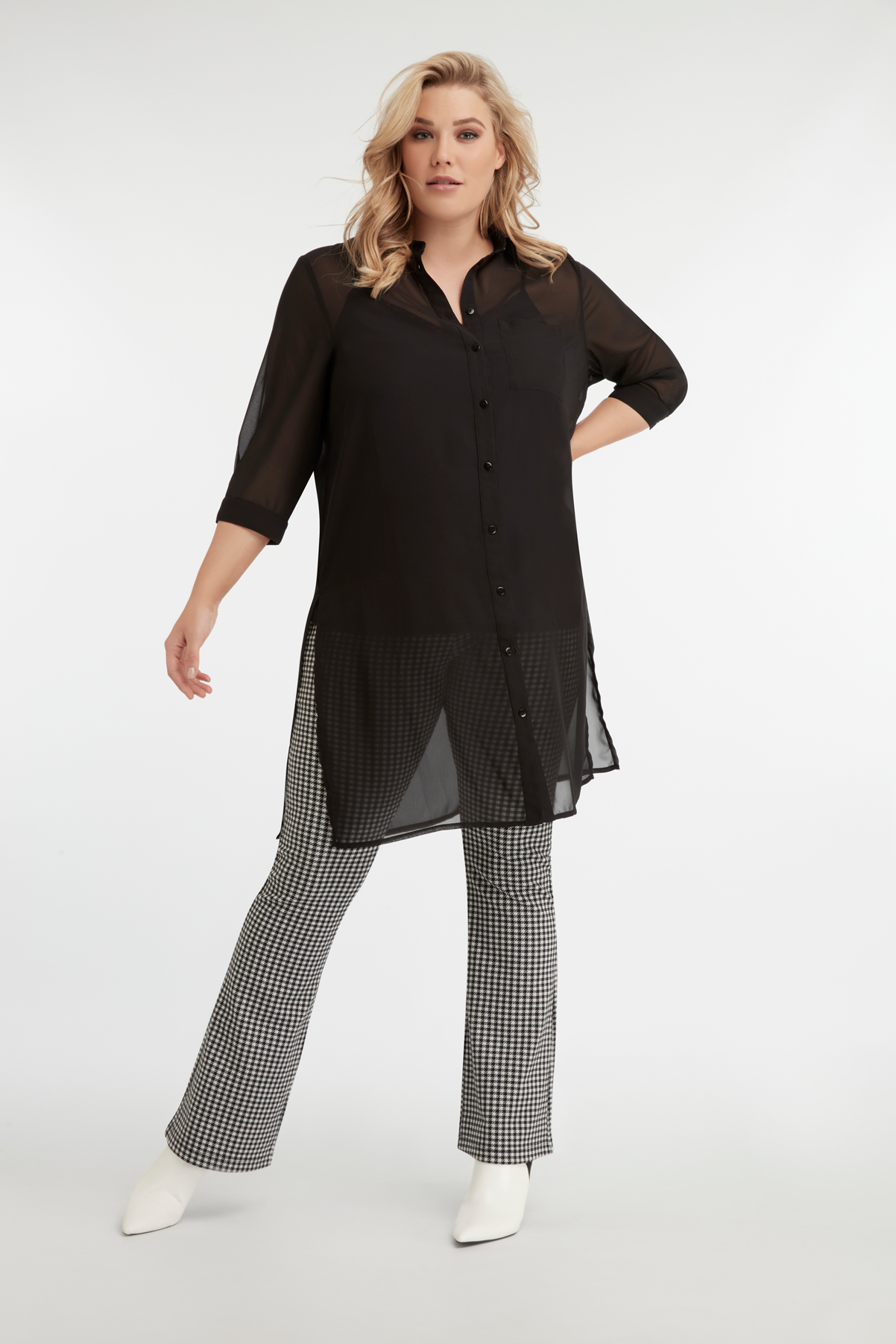 Mode Blouses Transparante blousen Modström Modstr\u00f6m Transparante blouse zwart zakelijke stijl 