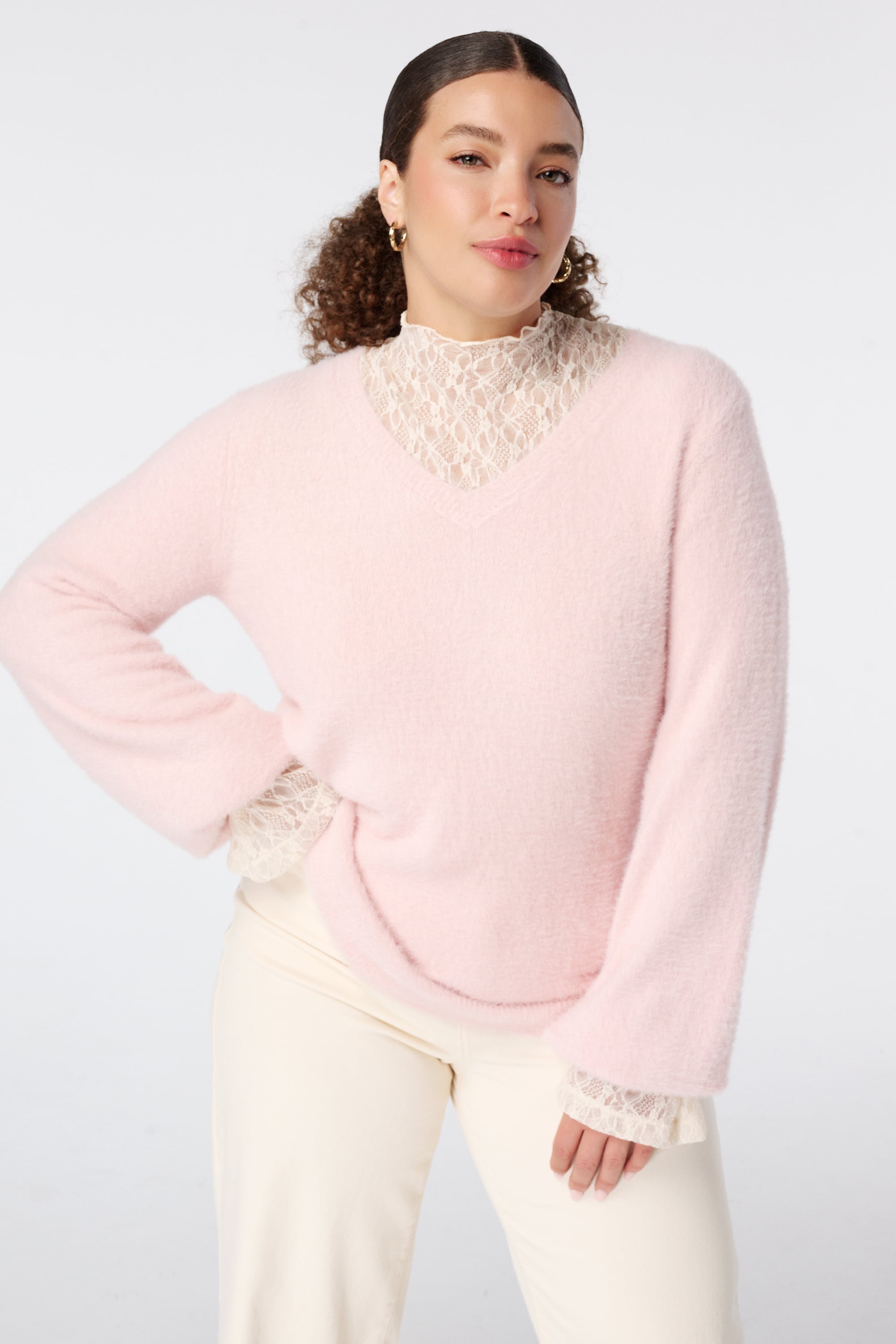 MS Mode Pull doux Rose