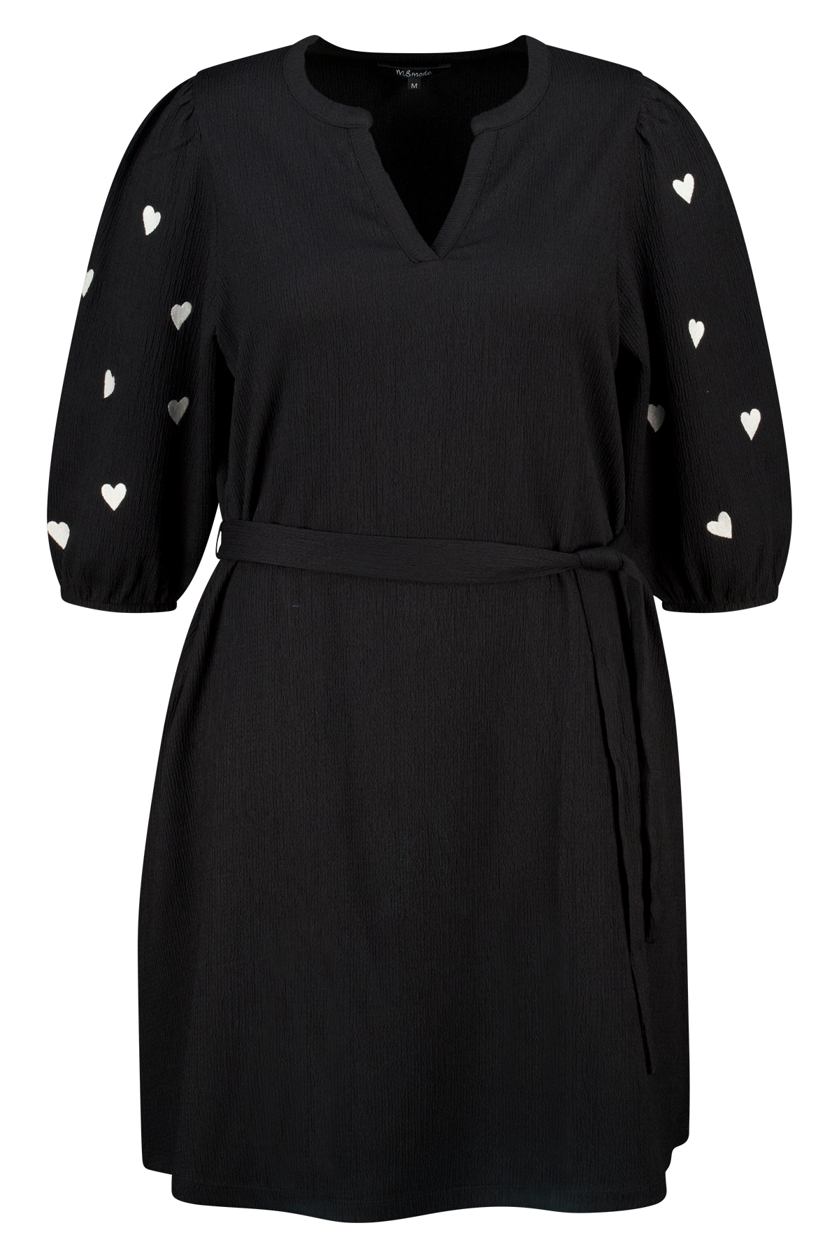 Dames Jurk met geborduurde hartjes MS Mode