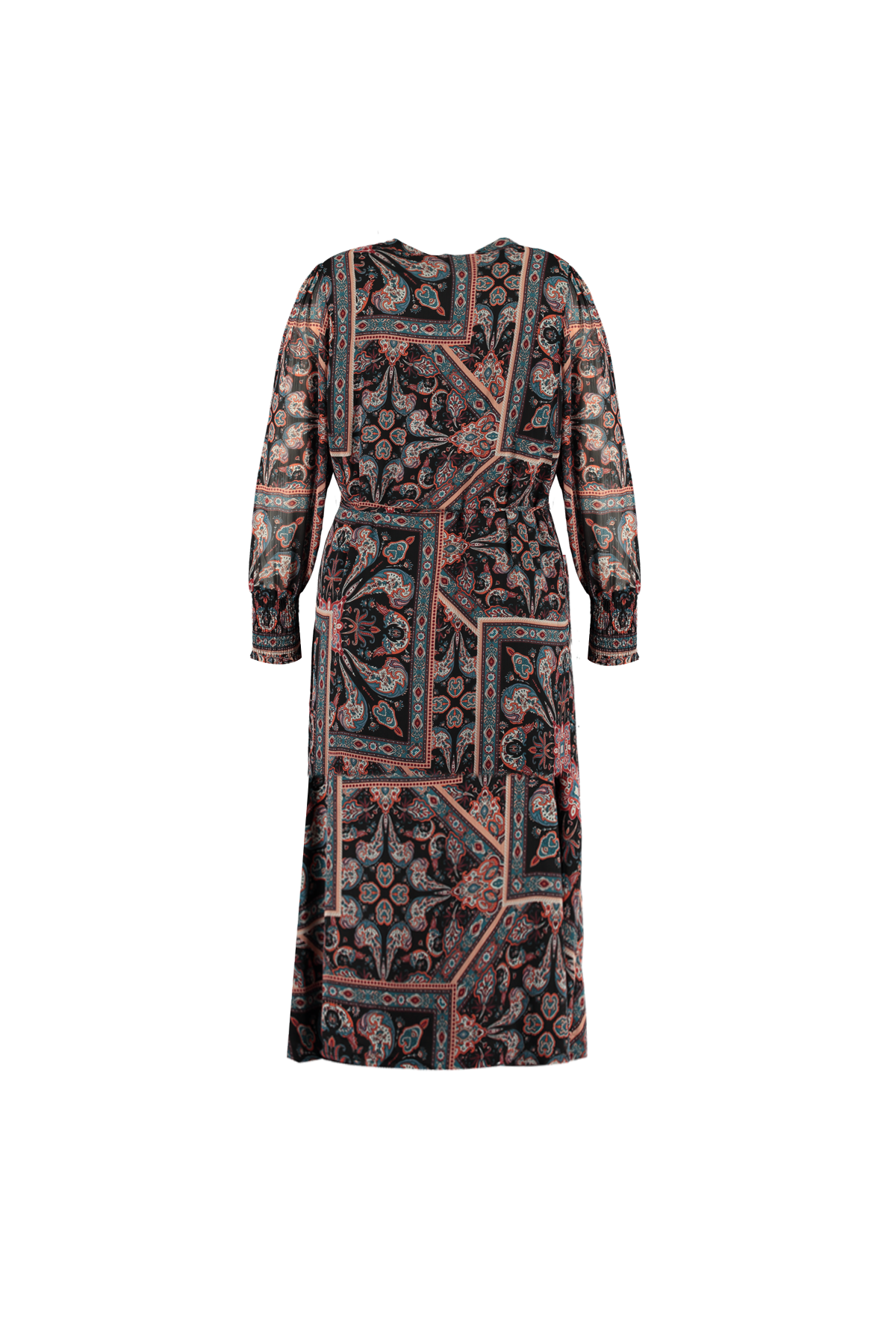 Midi jurk met paisley print image number 2