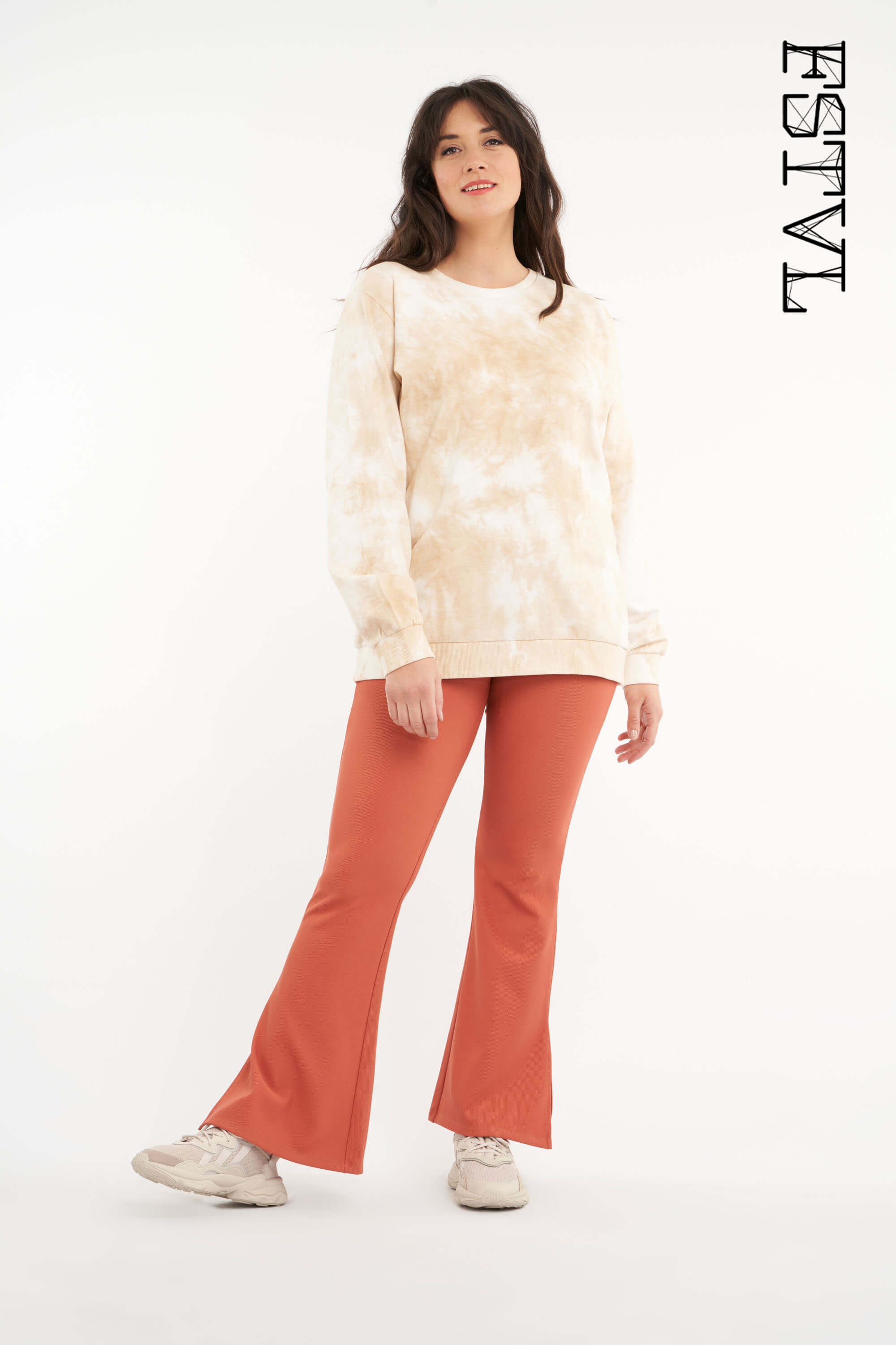 Zwart Flared legging met splitjes bij MS Mode®