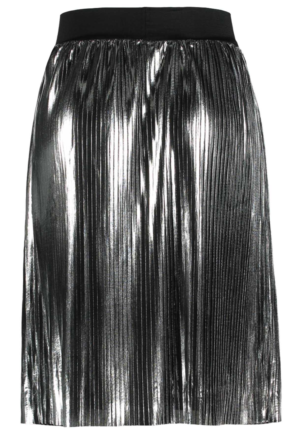 Zilveren plissé rok image number 2