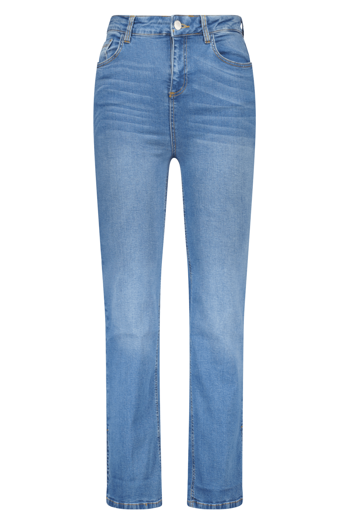 Dames High Waist Jeans Met Split Stonewash Denim Bij MS Mode dames-high-waist-jeans-met-split-stonewash-denim-bij-ms-mode