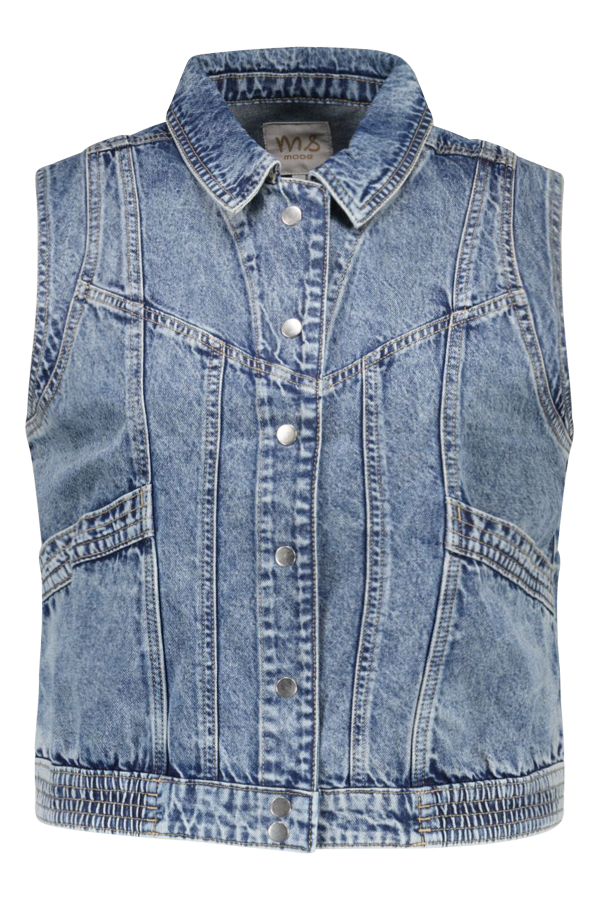 Gezichtsvermogen Elegantie timmerman Dames Denim gilet Bleached Denim | MS Mode