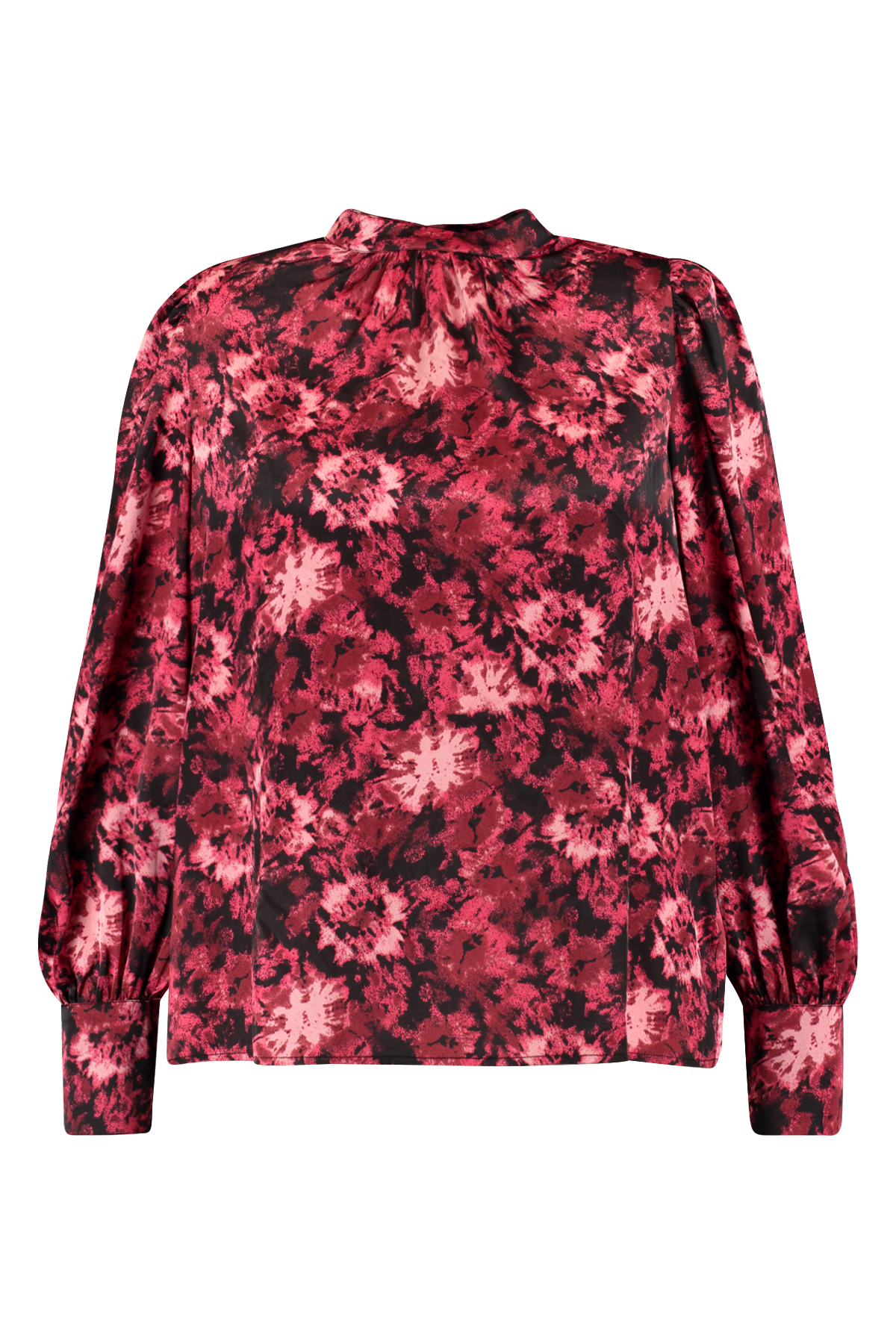 Satijnen blouse met print image 2