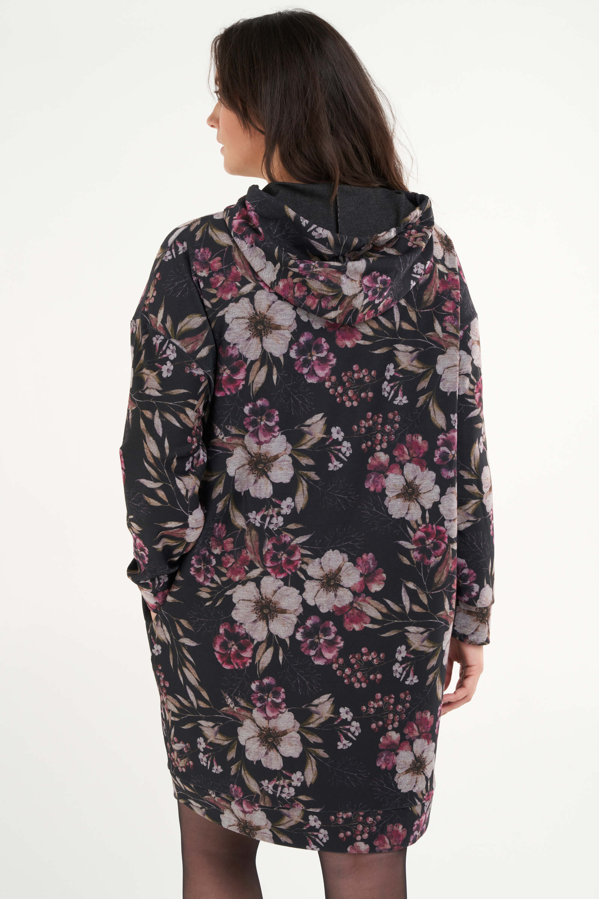 Sweater jurk met bloemenprint image 3