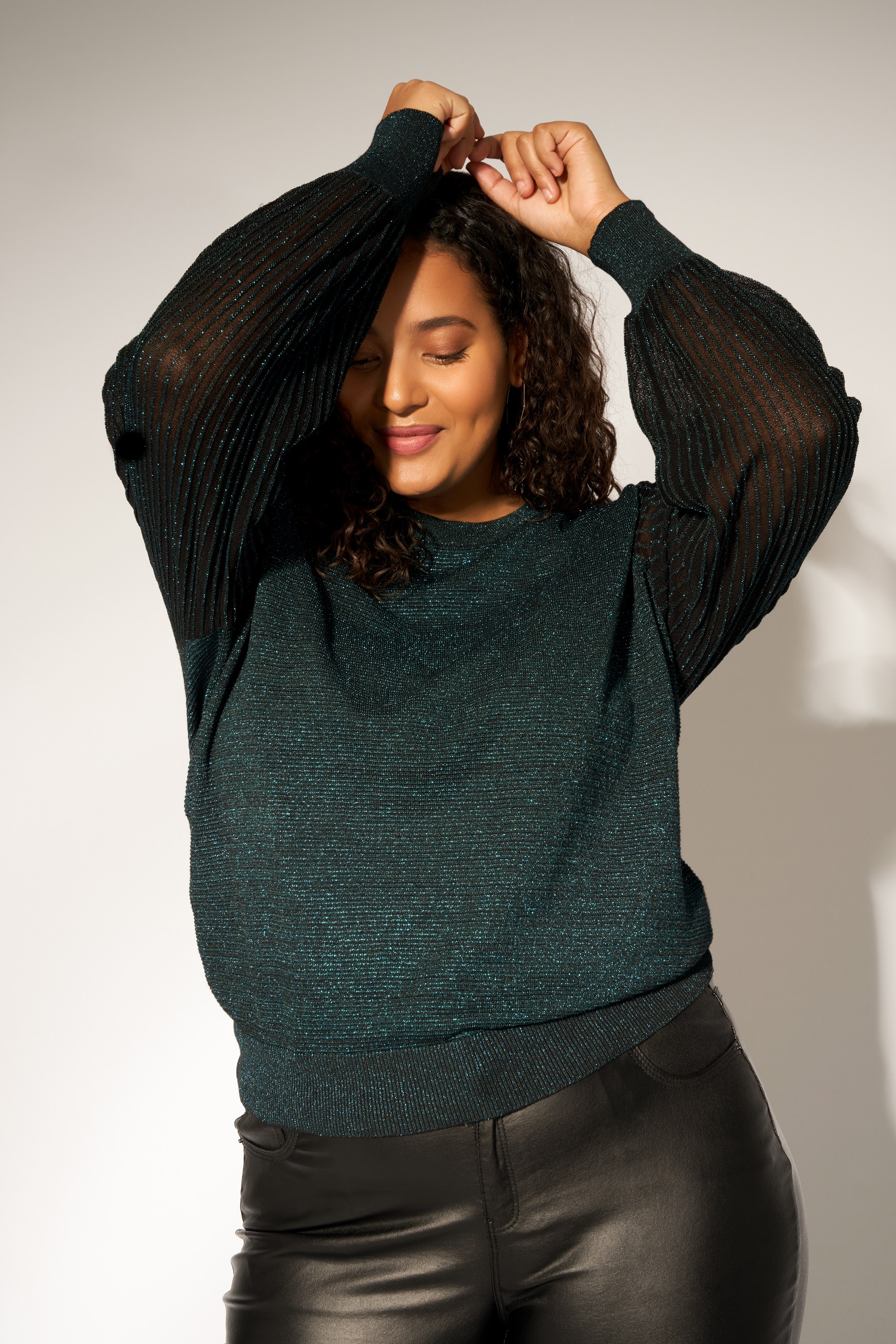 Glitter truitje top dames