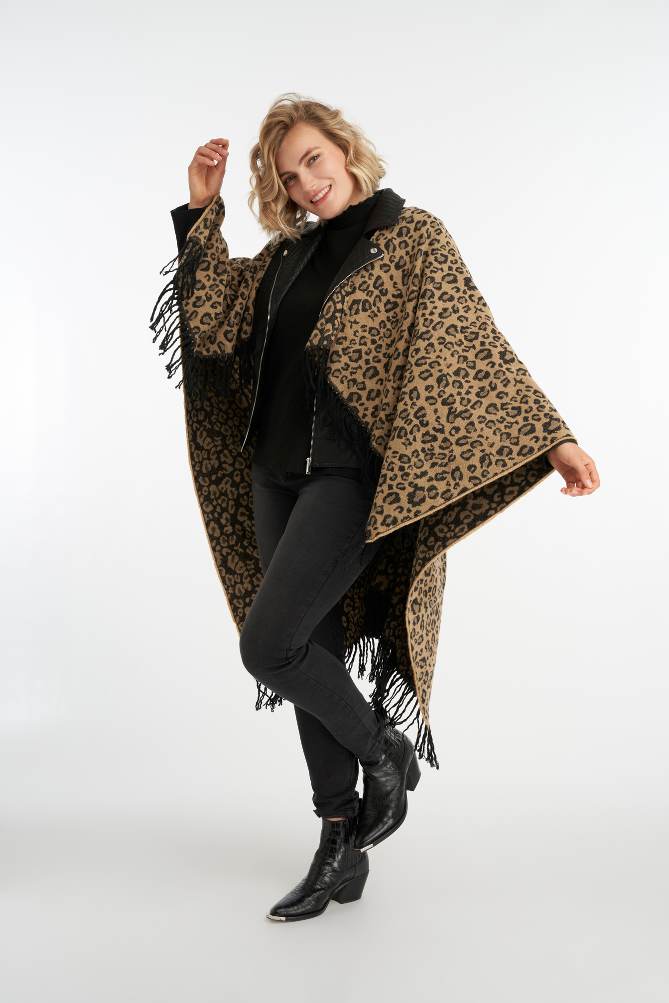 Merry Style Women Poncho C46l4, wine red
