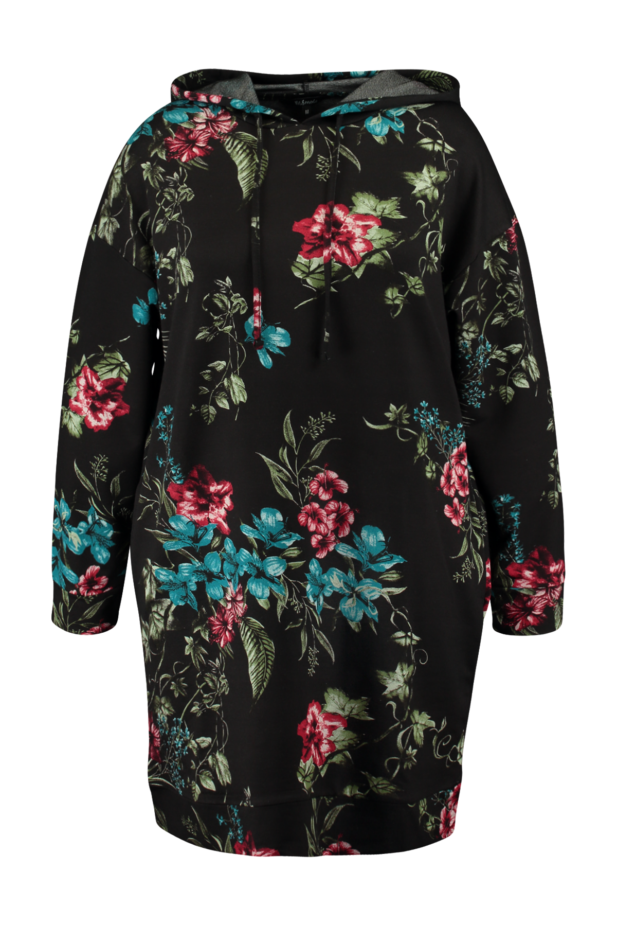 Sweater jurk met bloemenprint image number 2
