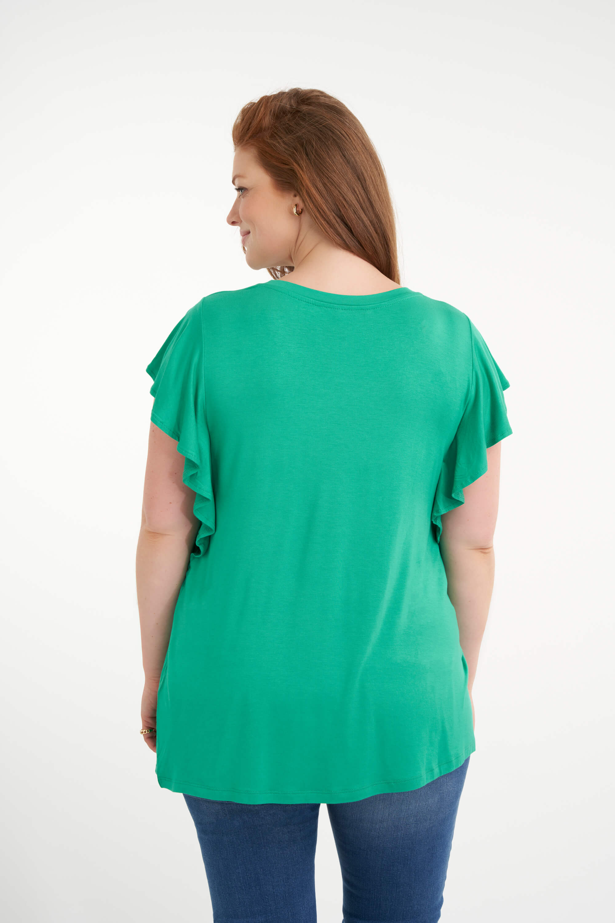 Dames Top met ruffle mouwen bij MS Mode®