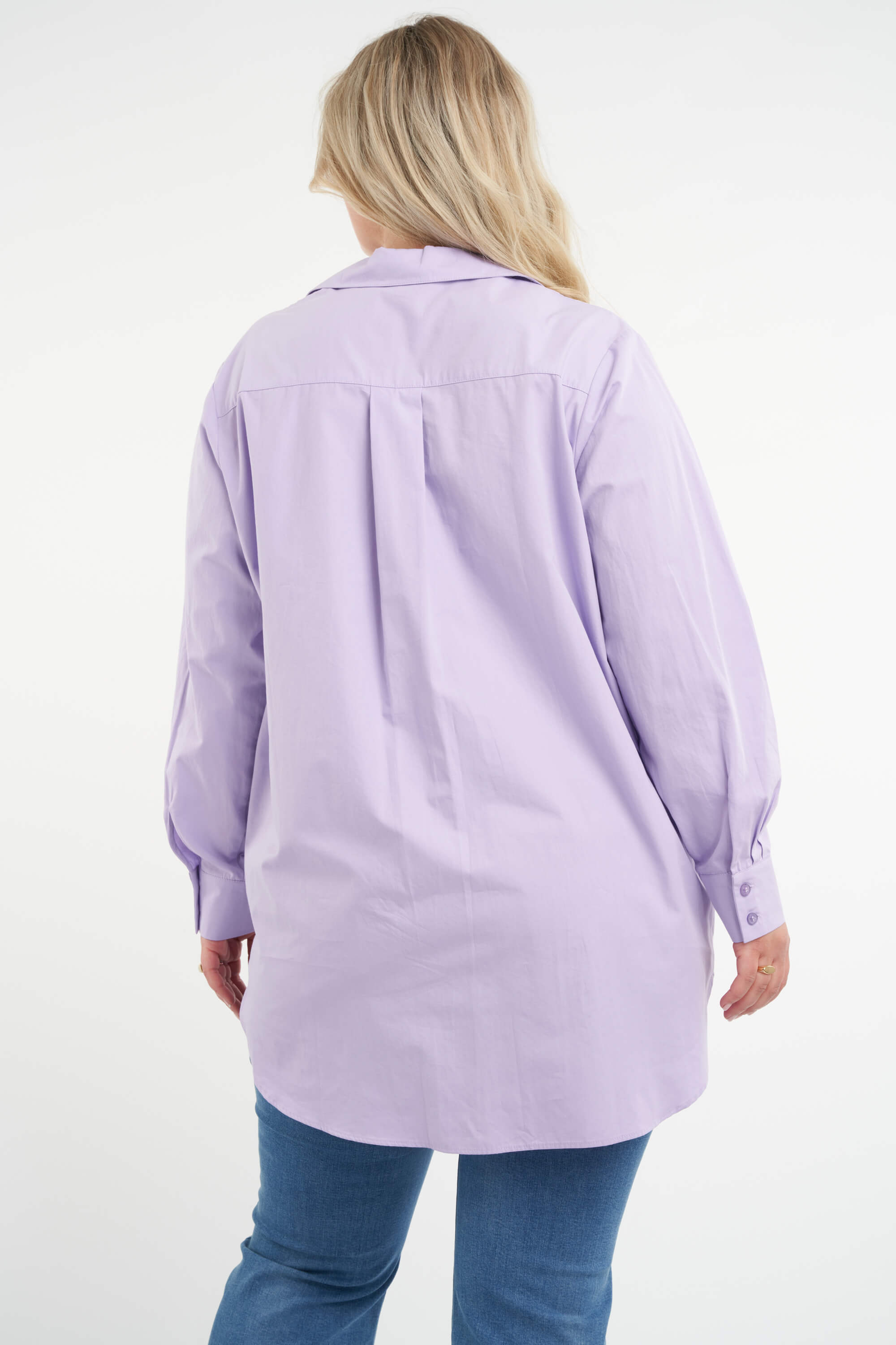 Oversized poplin blouse image number 3