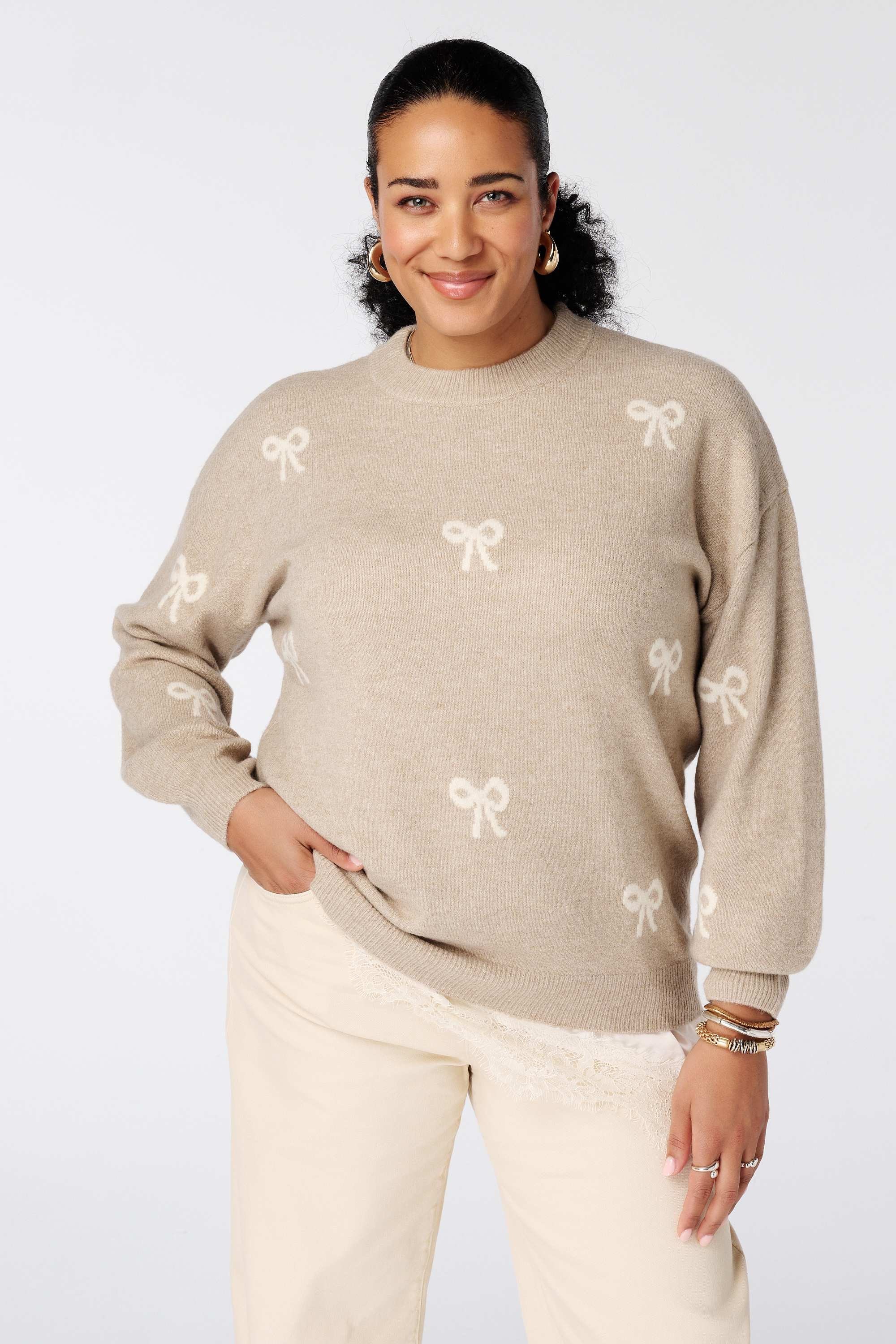 MS Mode Pull à motif nœuds